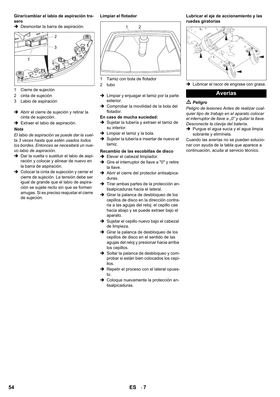 Averías | Karcher BD 80-120 W Bp Pack User Manual | Page 54 / 244