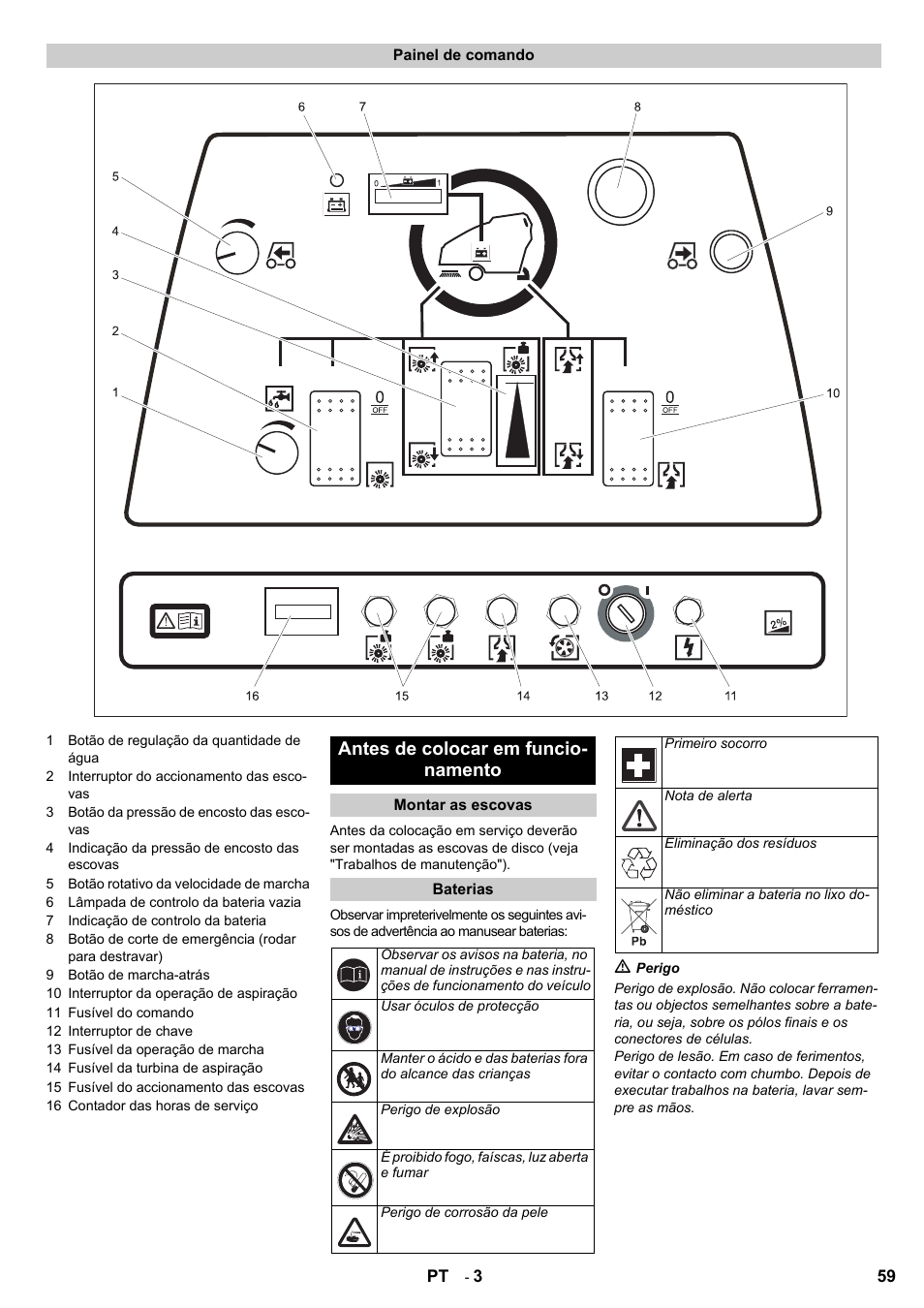 Antes de colocar em funcio- namento | Karcher BD 80-120 W Bp Pack User Manual | Page 59 / 244