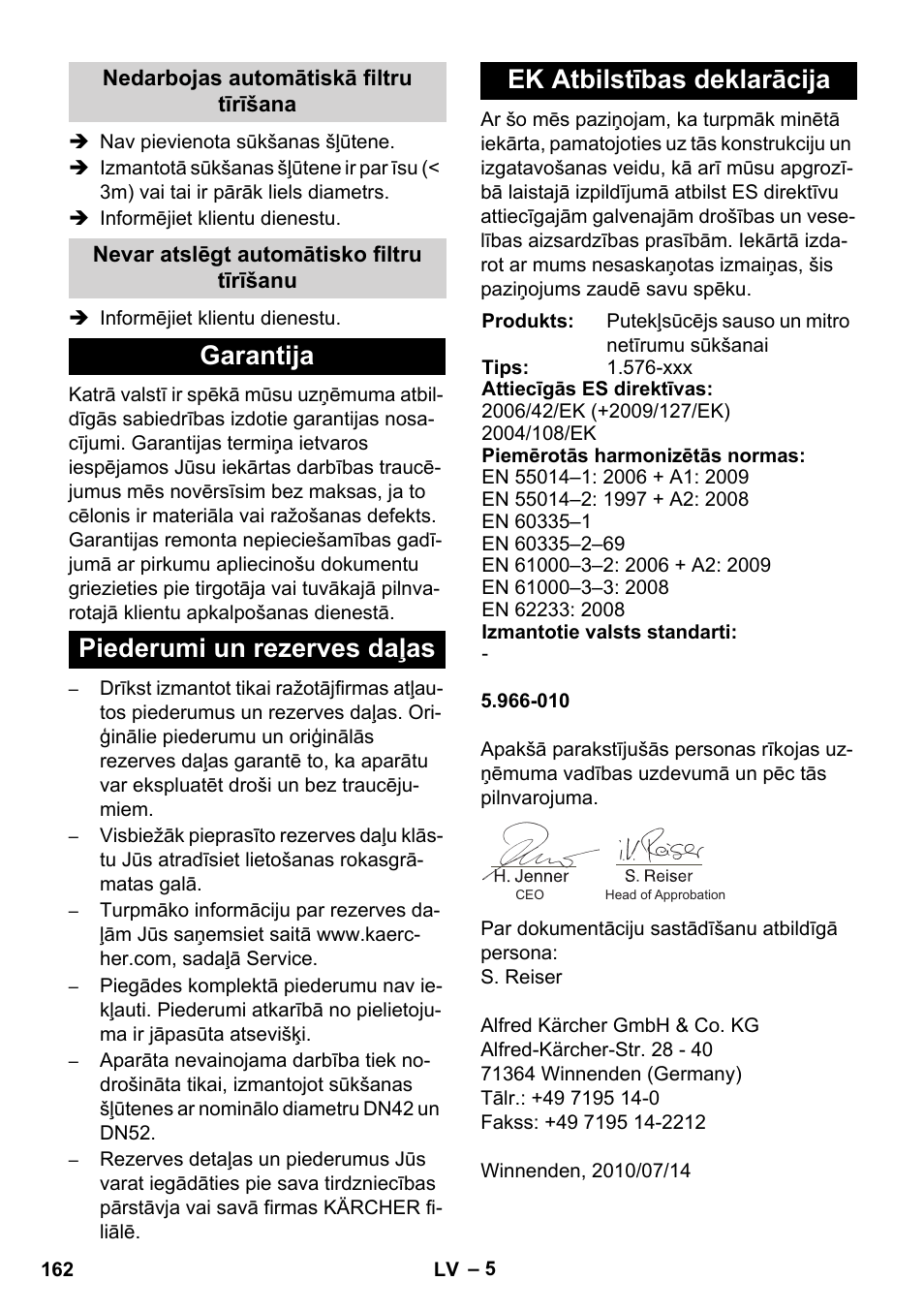 Karcher IVC 60-24-2 Tact User Manual | Page 162 / 180