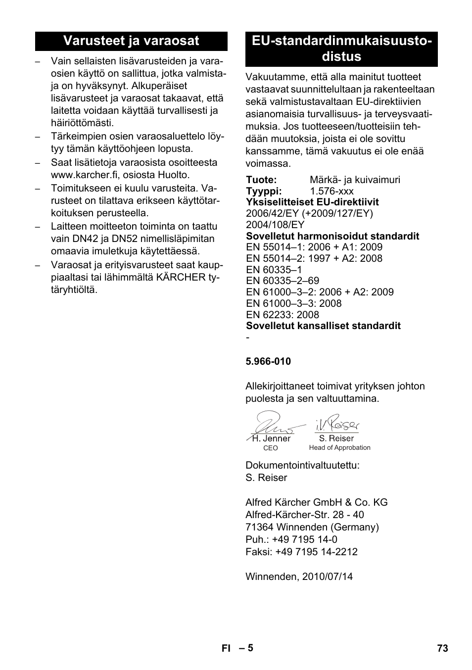 Karcher IVC 60-24-2 Tact User Manual | Page 73 / 180