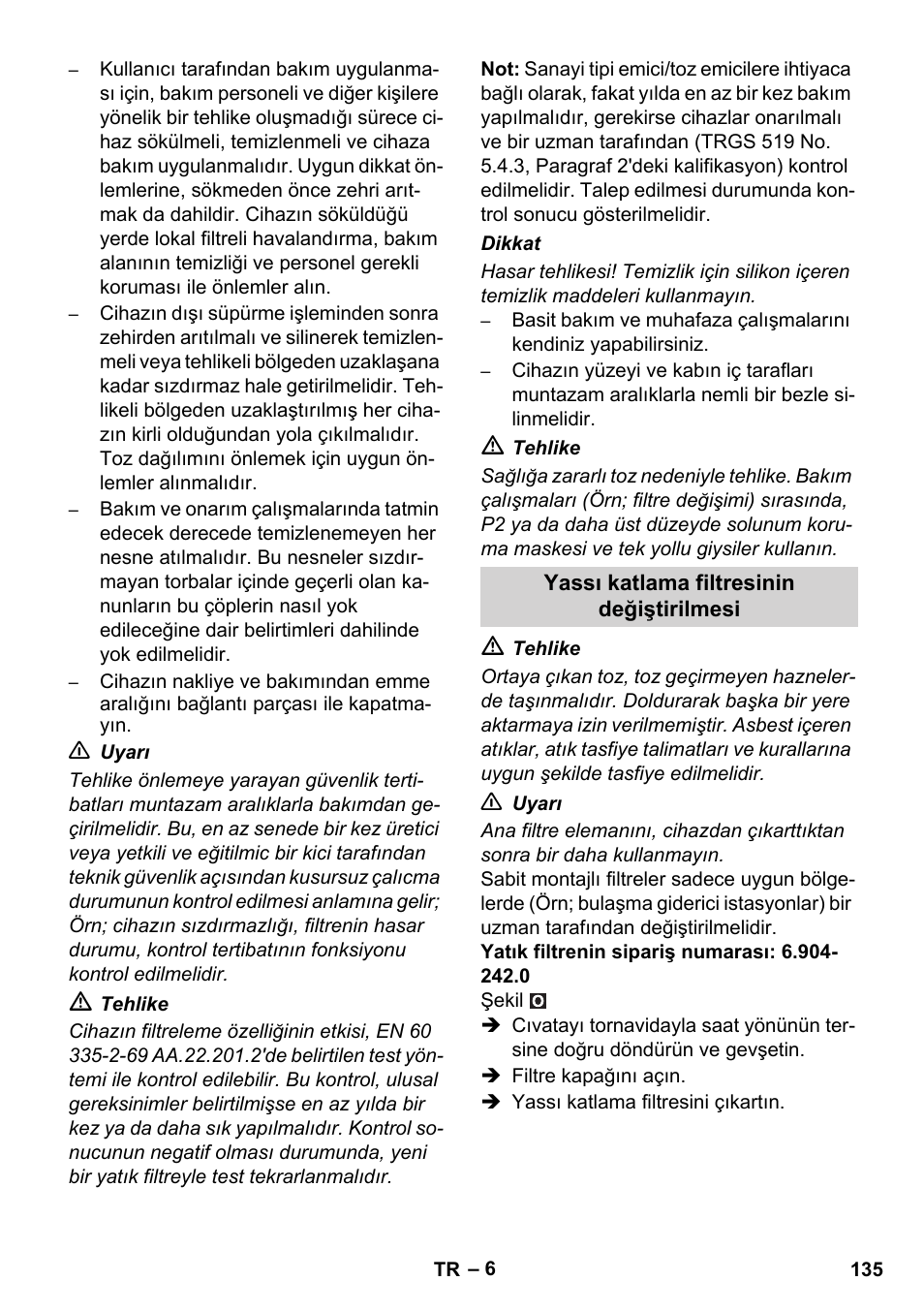 Karcher NT 35-1 Tact Te H User Manual | Page 135 / 292