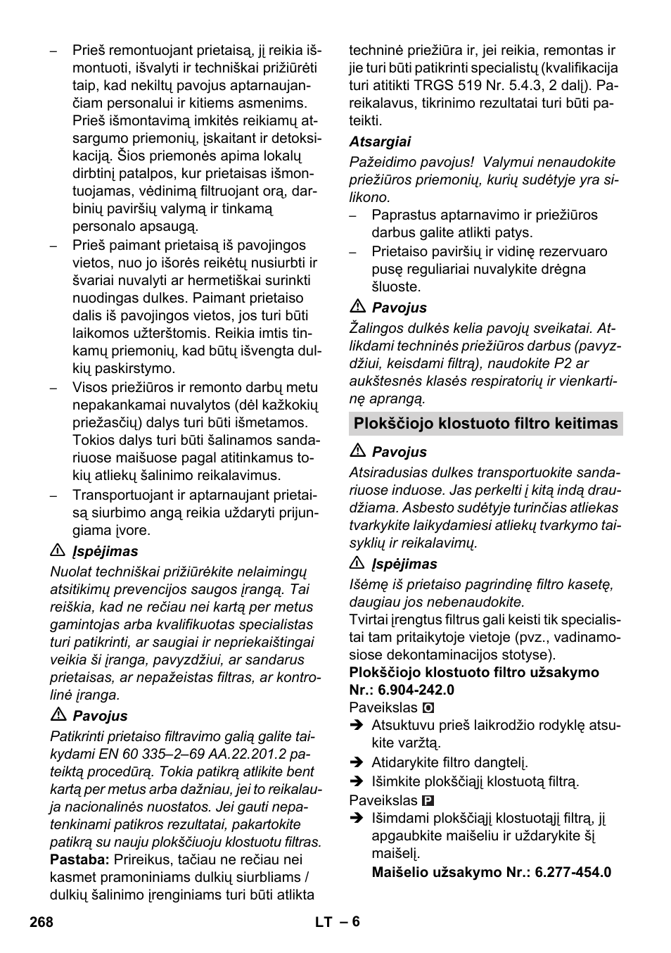 Karcher NT 35-1 Tact Te H User Manual | Page 268 / 292