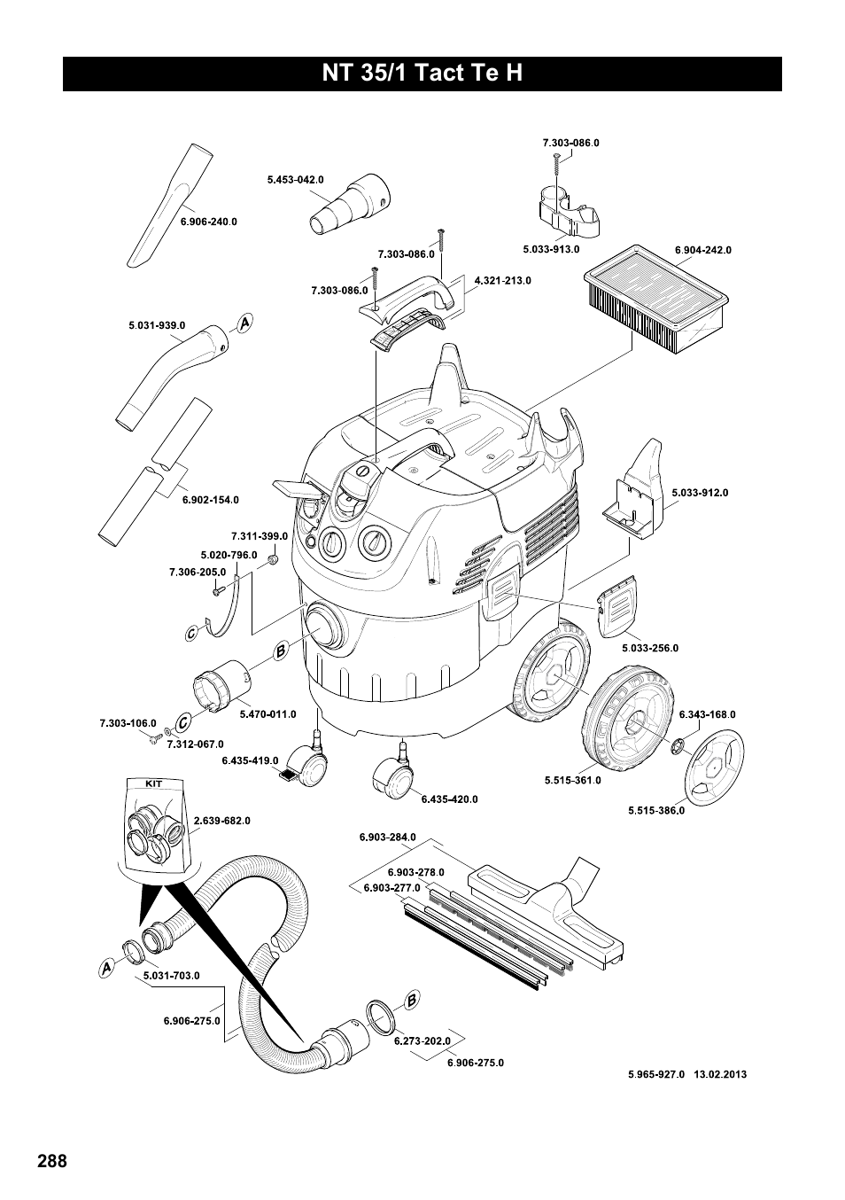 Nt 35/1 tact te h | Karcher NT 35-1 Tact Te H User Manual | Page 288 / 292