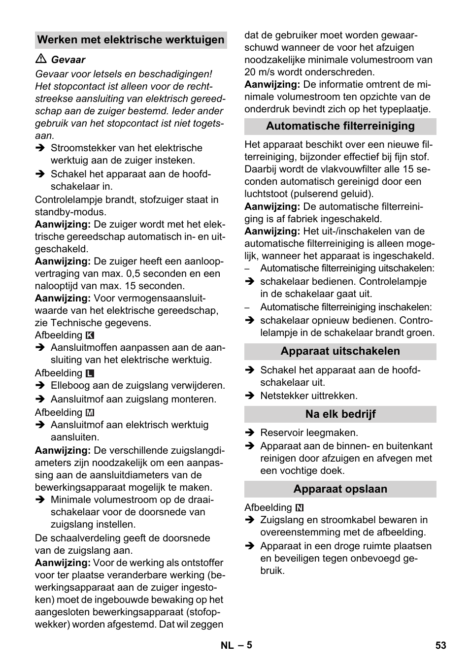 Karcher NT 35-1 Tact Te H User Manual | Page 53 / 292