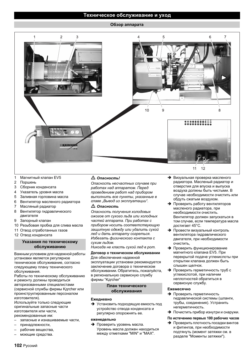 Техническое обслуживание и уход | Karcher IP 55 User Manual | Page 102 / 117