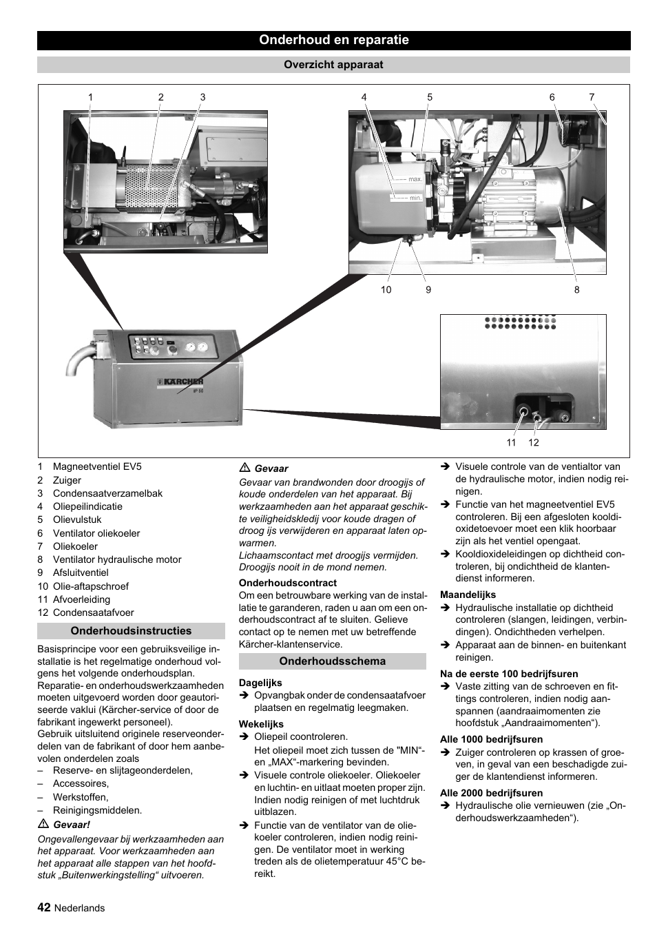 Onderhoud en reparatie | Karcher IP 55 User Manual | Page 42 / 117