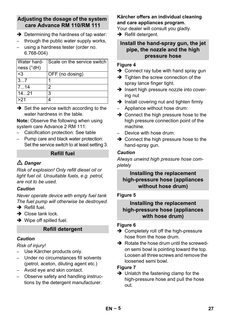 Refill fuel, Refill detergent | Karcher HDS 13-20-4 SX User Manual | Page 27 / 472