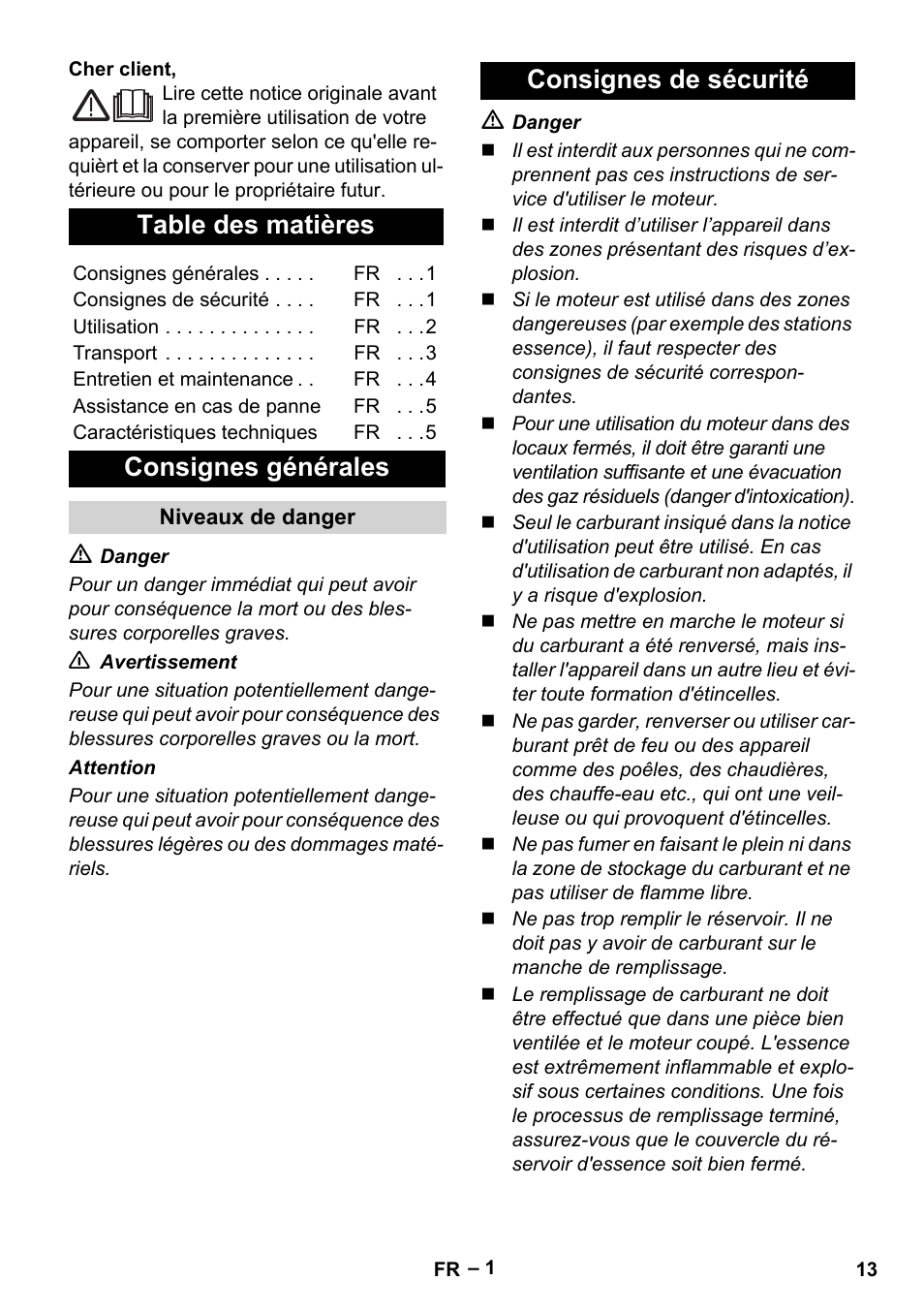 Karcher G 4-10 M User Manual | Page 13 / 137