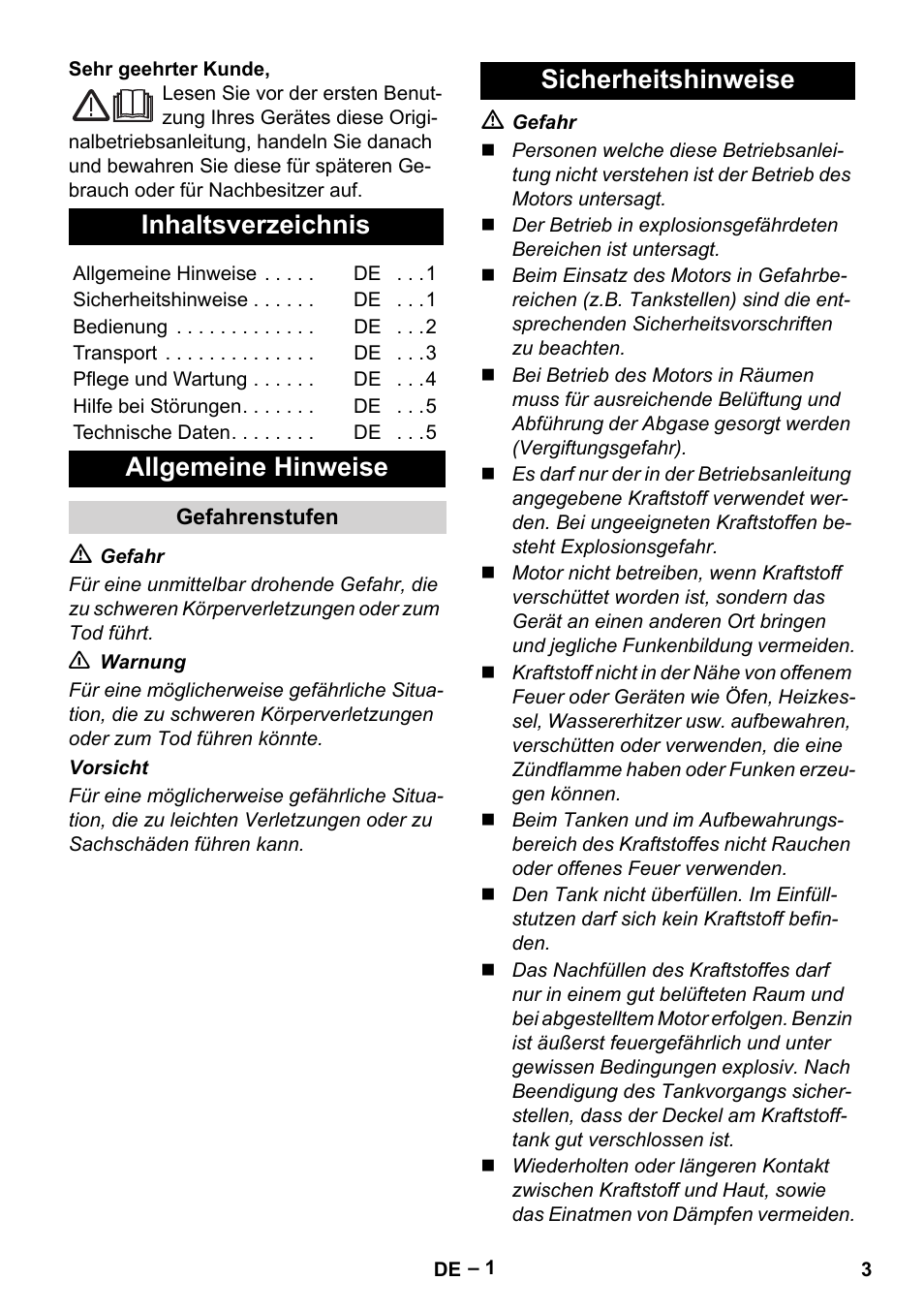 Karcher G 4-10 M User Manual | Page 3 / 137