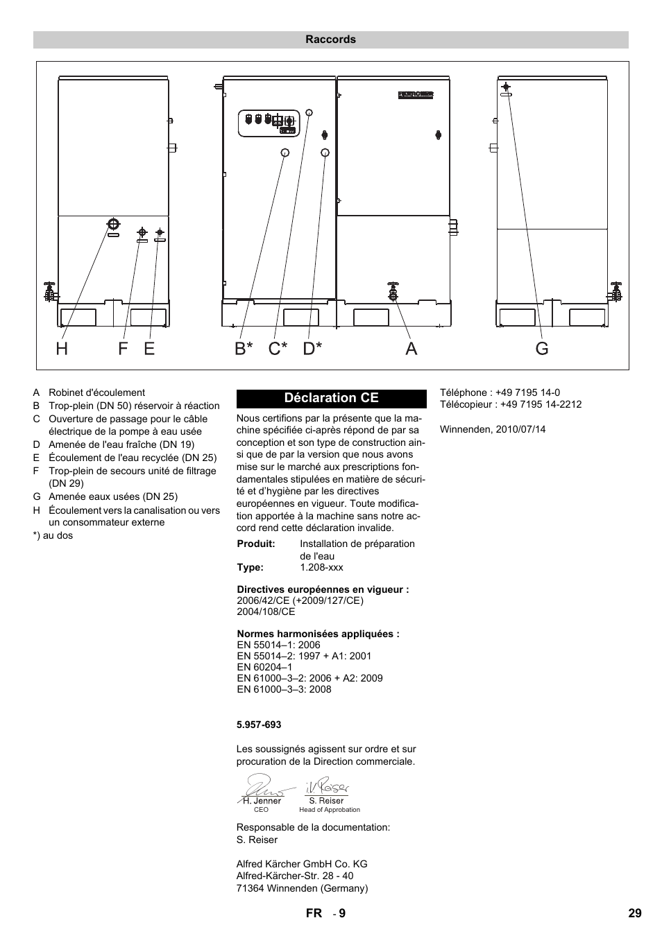 Déclaration ce | Karcher HDR 777 EU User Manual | Page 29 / 96