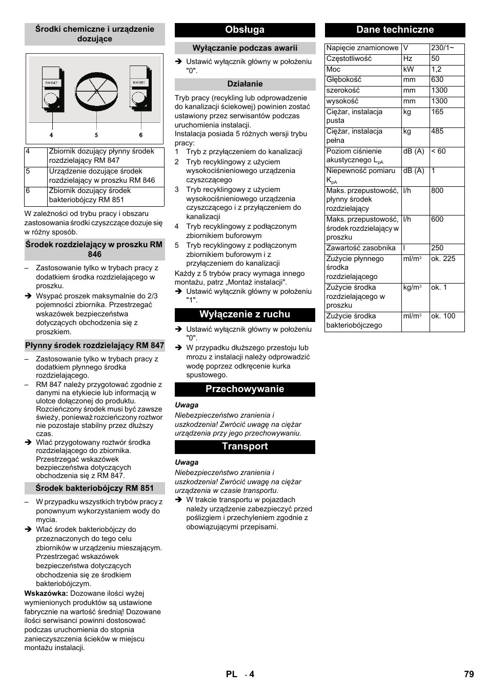 Obsługa | Karcher HDR 777 EU User Manual | Page 79 / 96