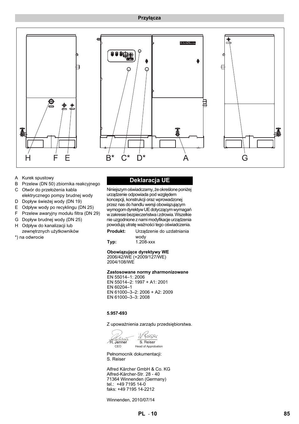 Deklaracja ue | Karcher HDR 777 EU User Manual | Page 85 / 96