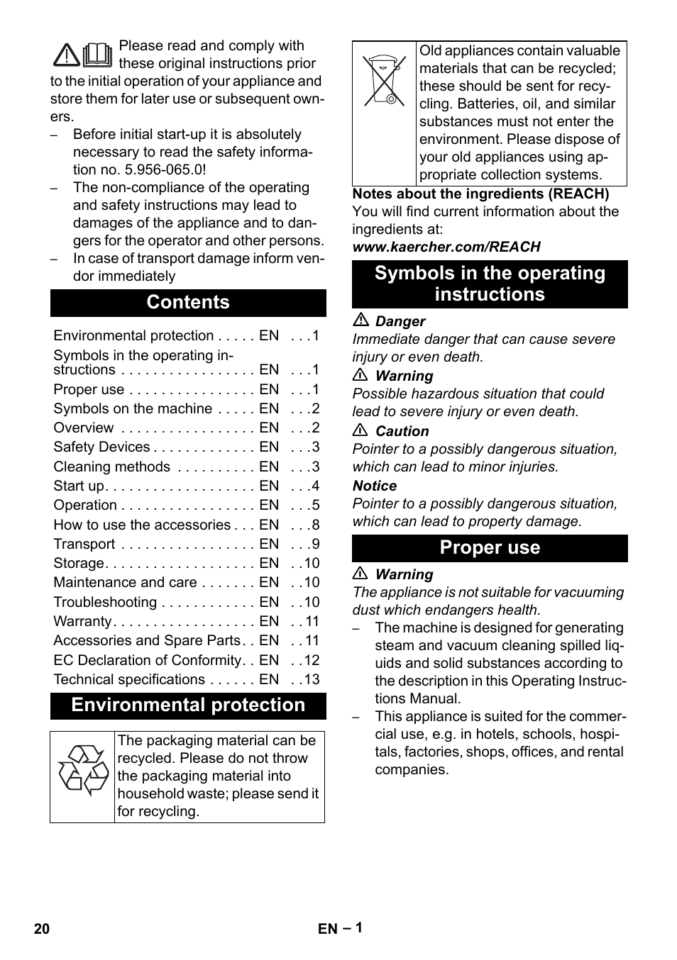 Karcher SGV 8-5 User Manual | Page 20 / 372