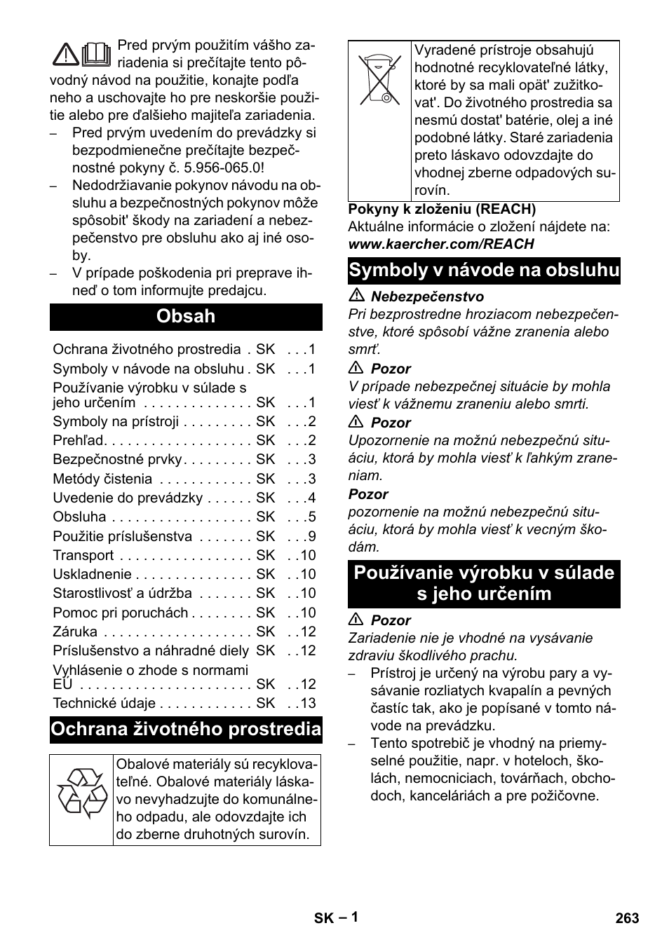 Karcher SGV 8-5 User Manual | Page 263 / 372
