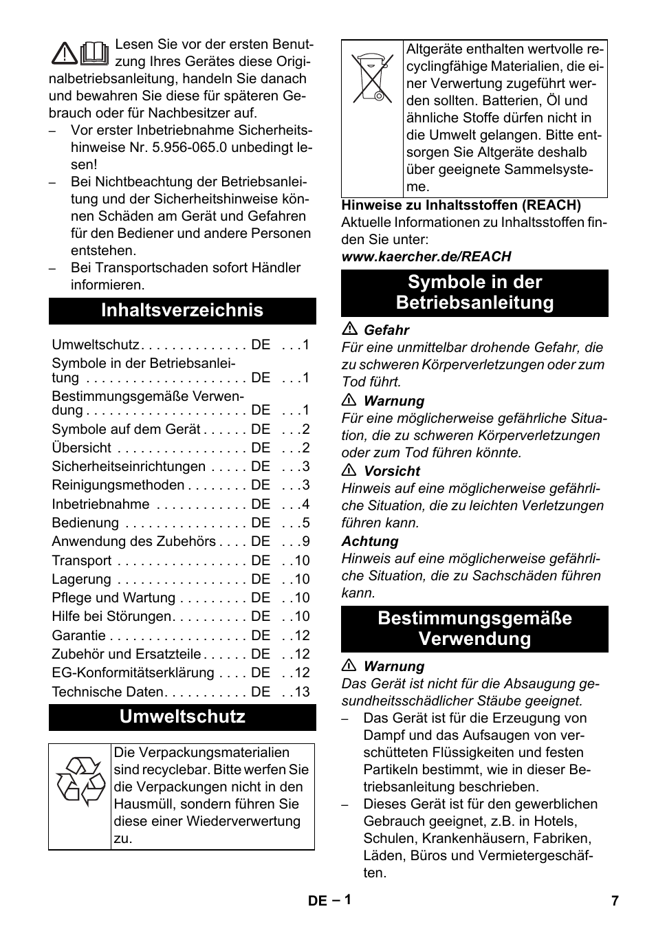 Karcher SGV 8-5 User Manual | Page 7 / 372