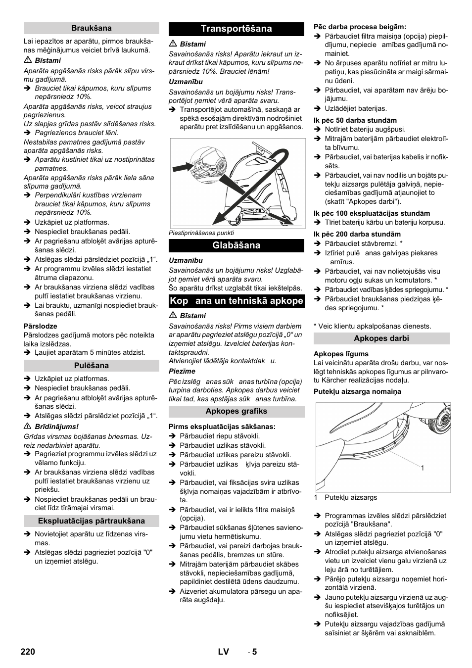 Karcher BDP 50 - 2000 RS Bp Pack User Manual | Page 220 / 236