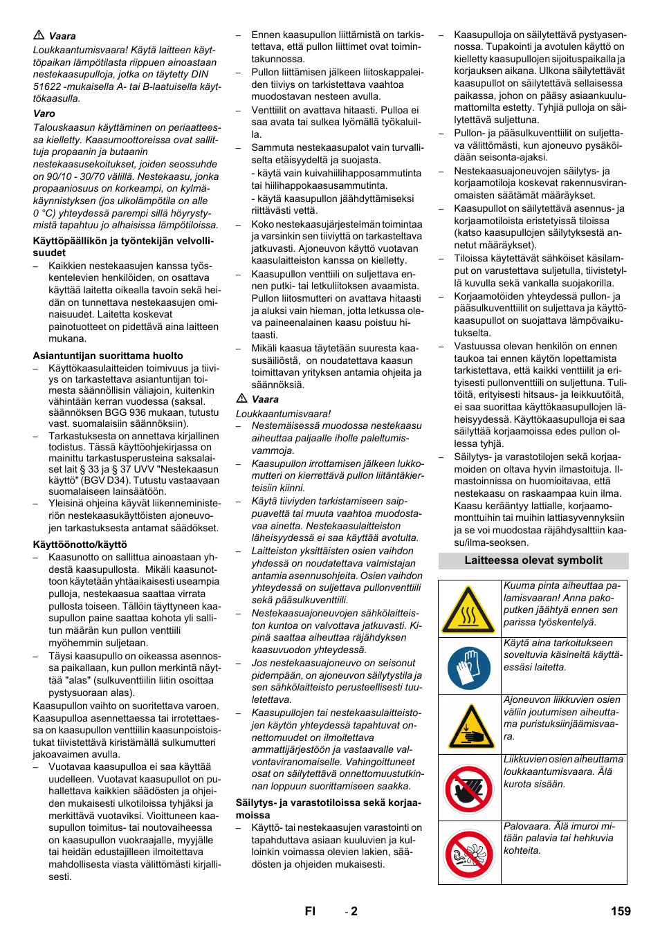 159 fi | Karcher KM 150-500 LPG User Manual | Page 159 / 457