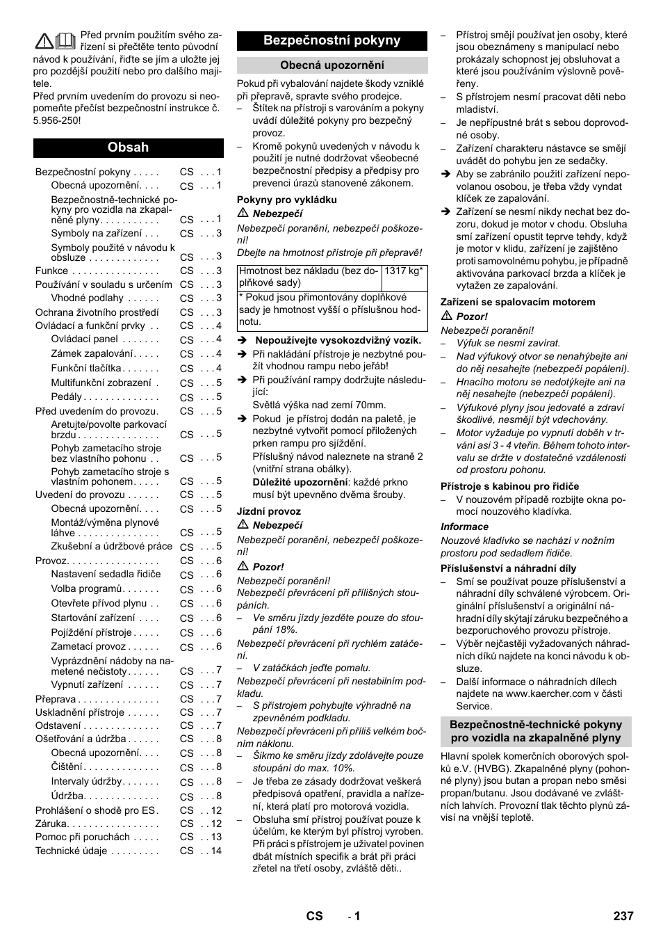 Karcher KM 150-500 LPG User Manual | Page 237 / 457