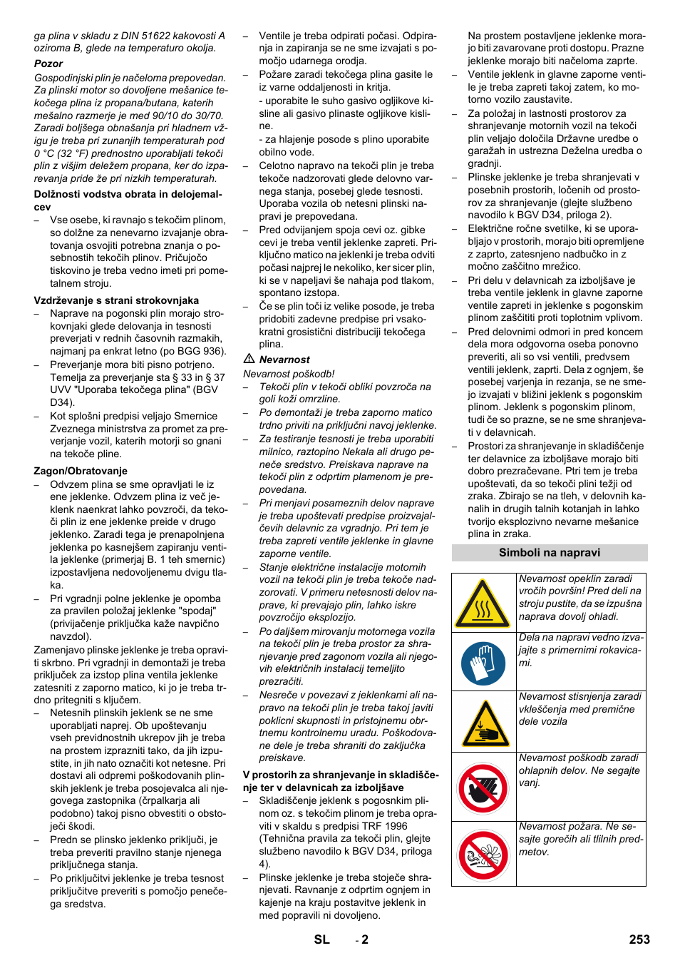 253 sl | Karcher KM 150-500 LPG User Manual | Page 253 / 457