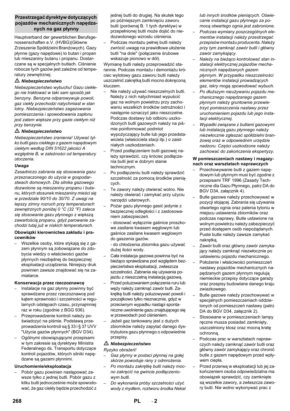 Karcher KM 150-500 LPG User Manual | Page 268 / 457