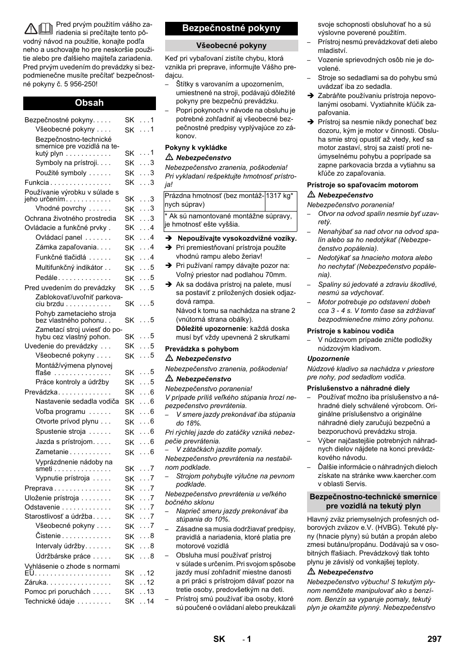 Karcher KM 150-500 LPG User Manual | Page 297 / 457