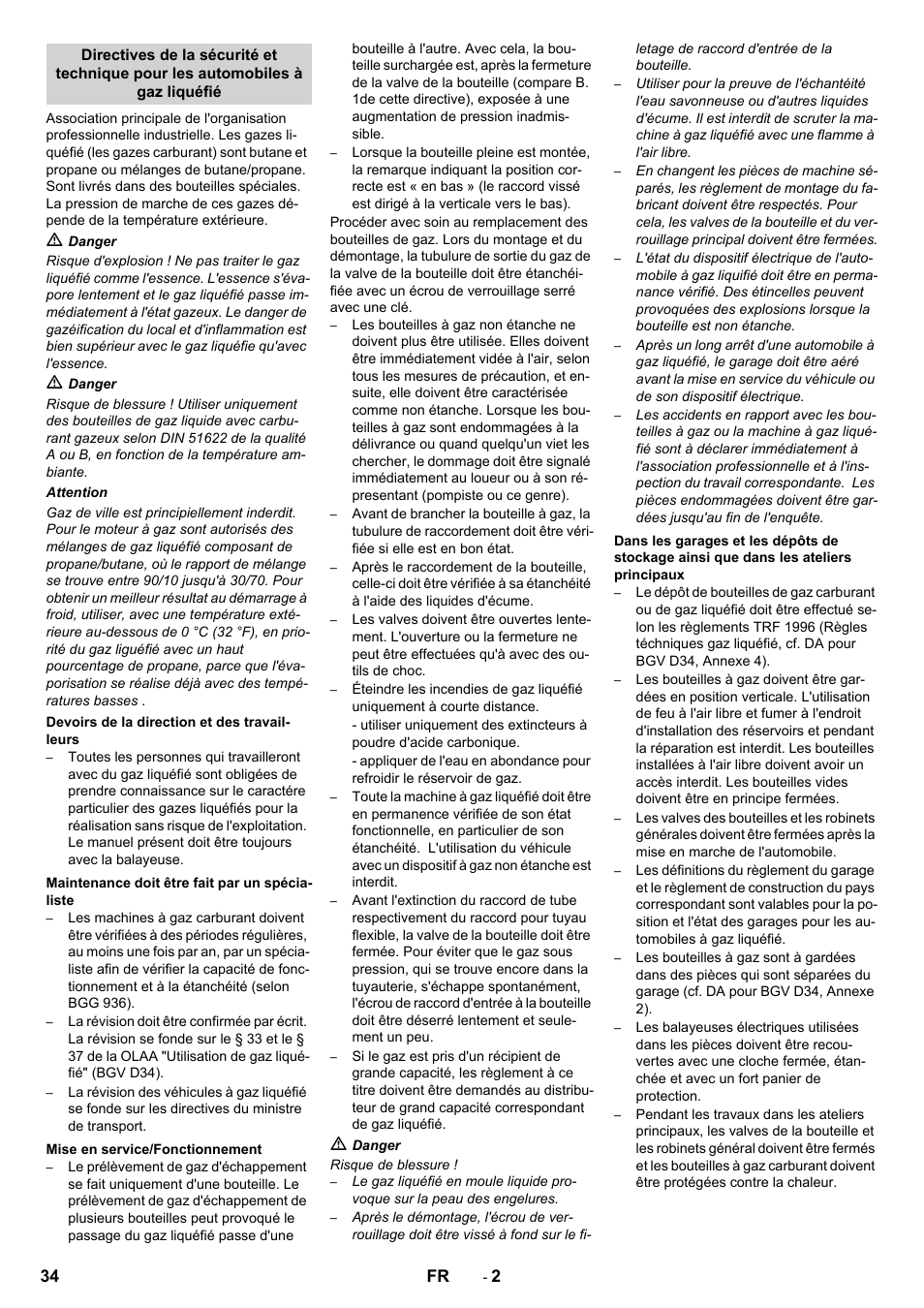 Karcher KM 150-500 LPG User Manual | Page 34 / 457