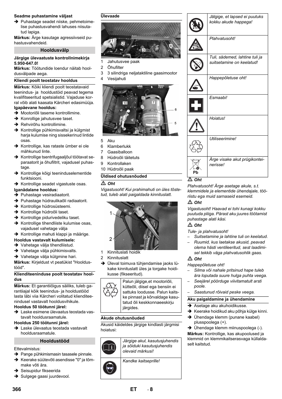 Karcher KM 150-500 LPG User Manual | Page 366 / 457