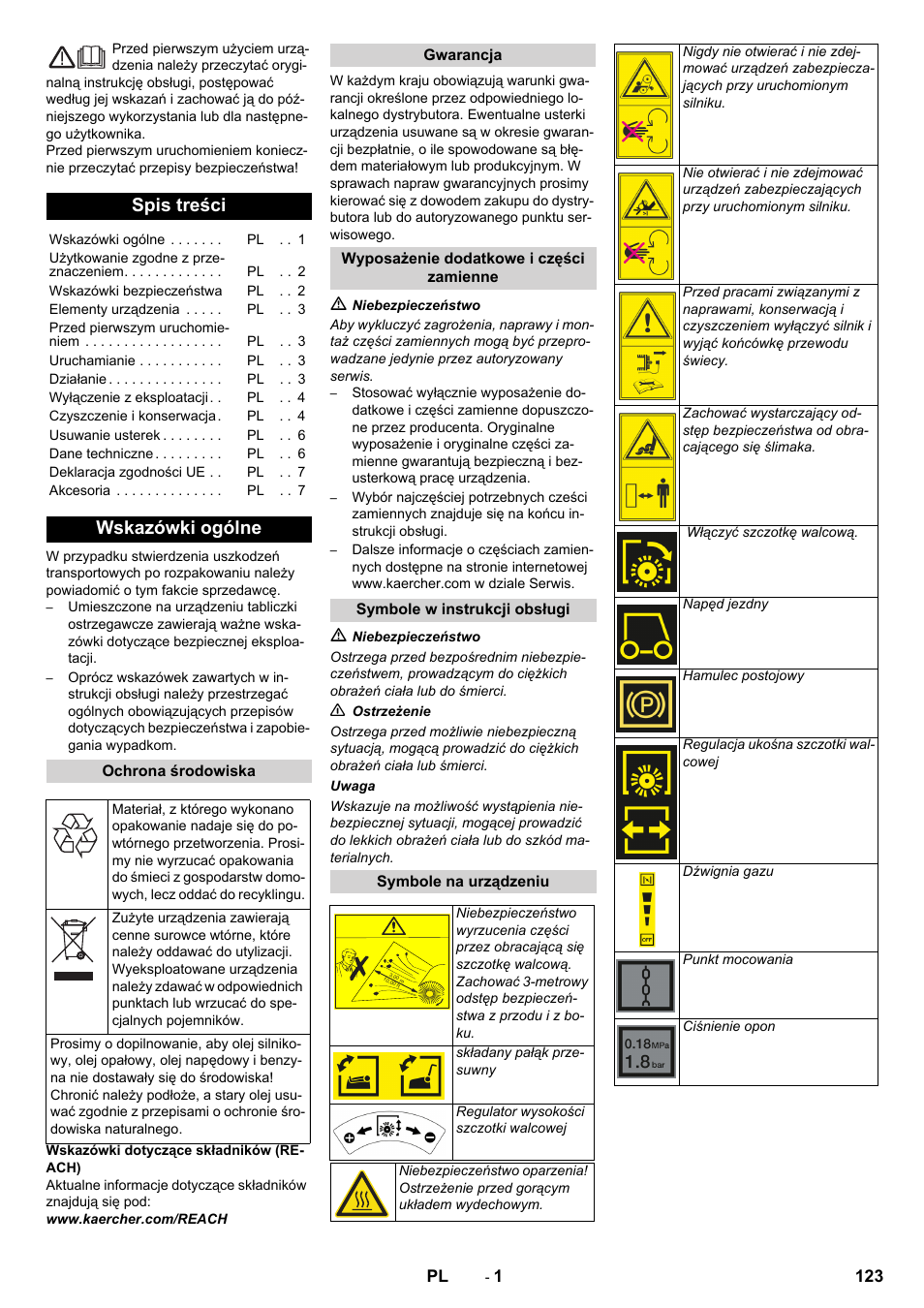 Karcher KM 80 W P User Manual | Page 123 / 196