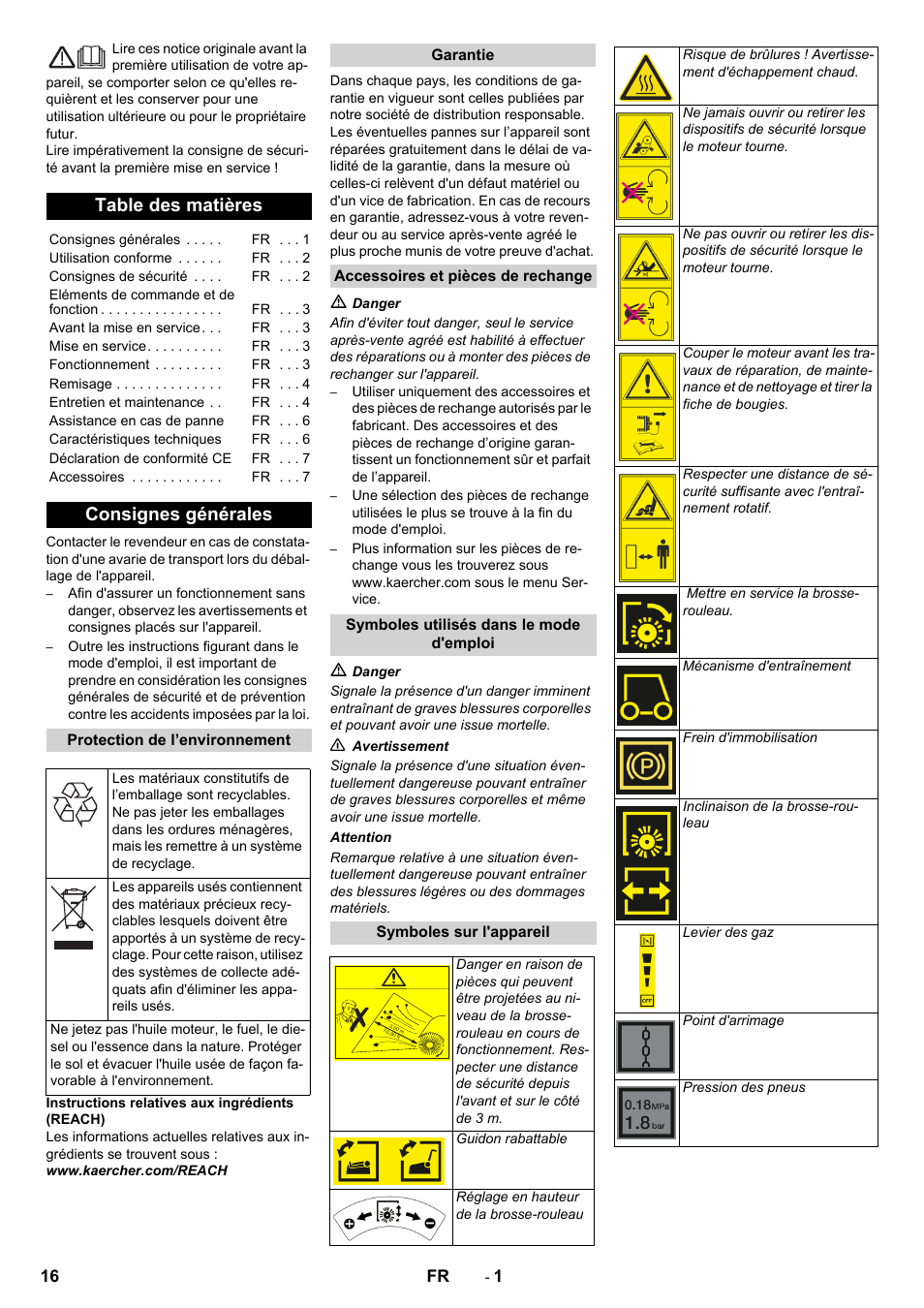 Karcher KM 80 W P User Manual | Page 16 / 196
