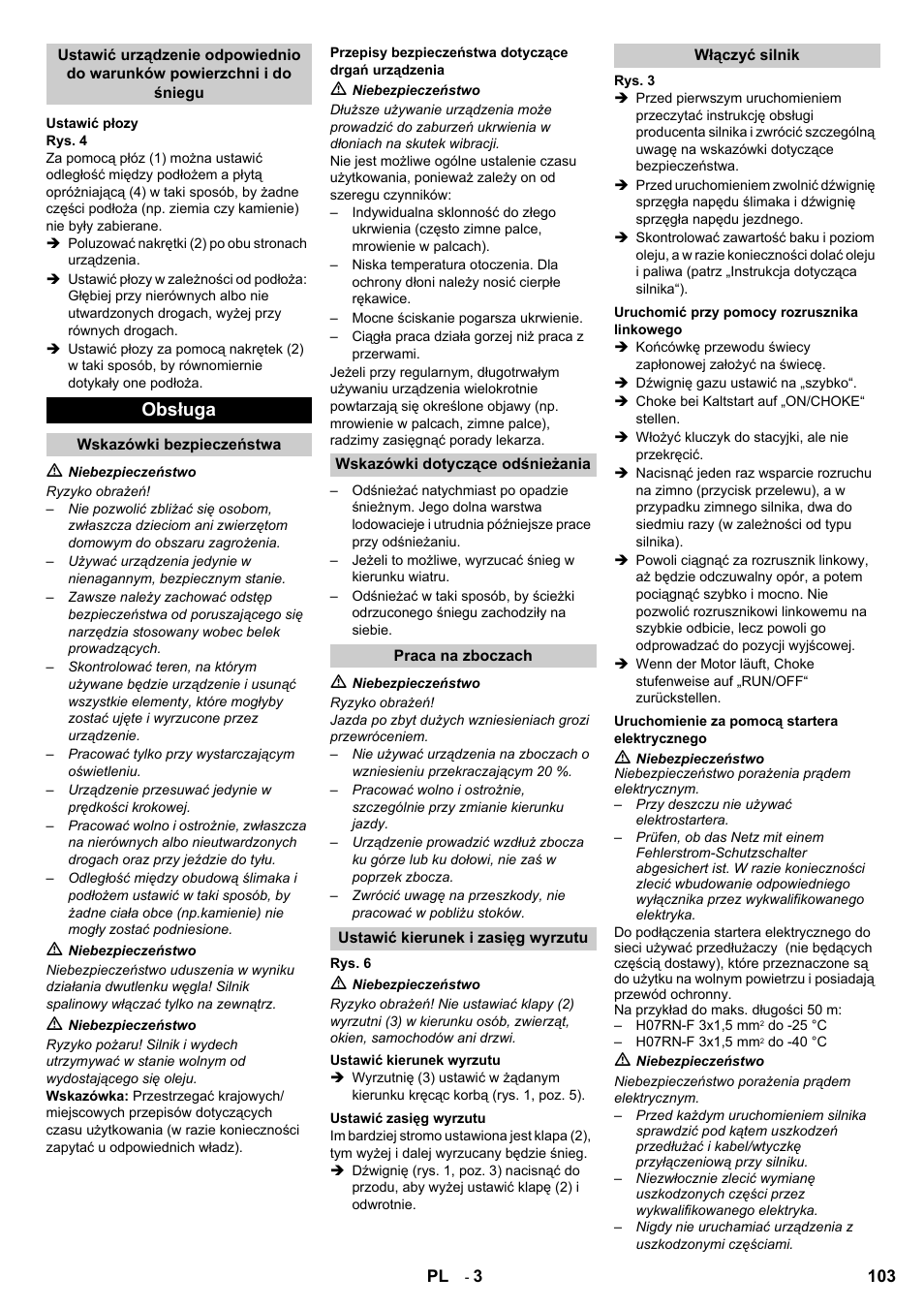 Obsługa | Karcher STH 8-66 User Manual | Page 103 / 128