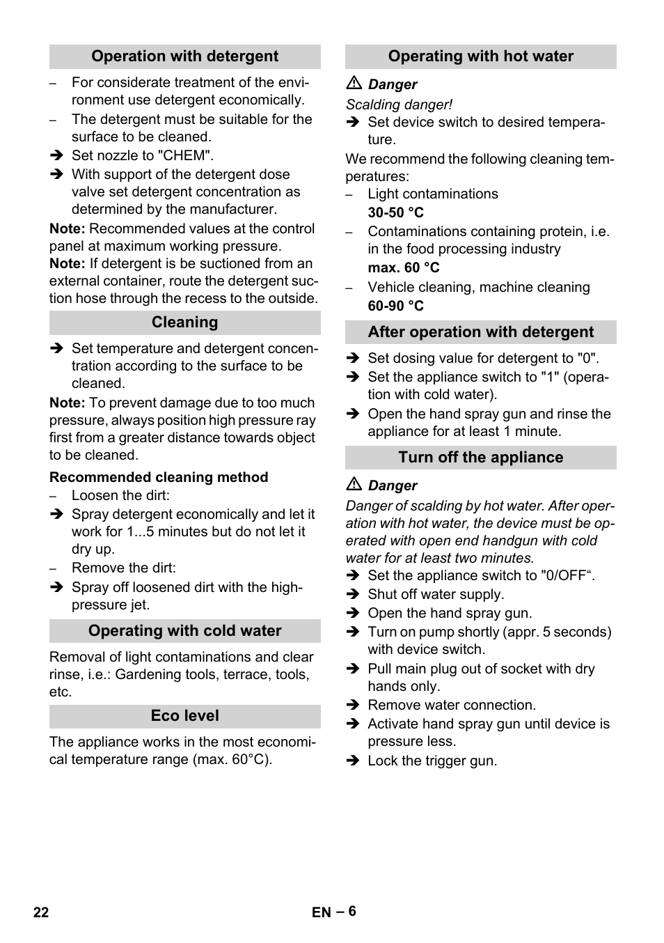 Karcher HDS 5-12 C User Manual | Page 22 / 320