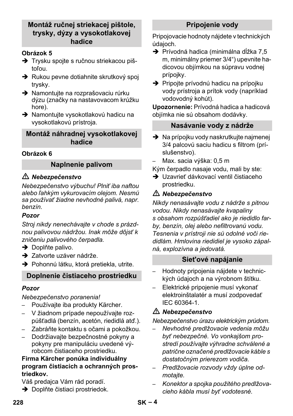 Karcher HDS 5-12 C User Manual | Page 228 / 320