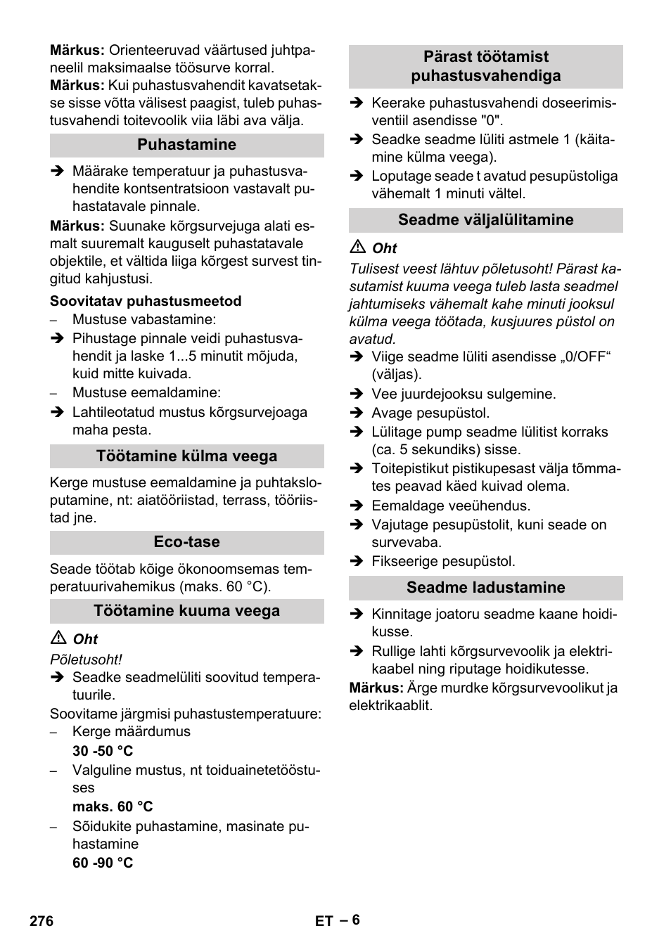 Karcher HDS 5-12 C User Manual | Page 276 / 320