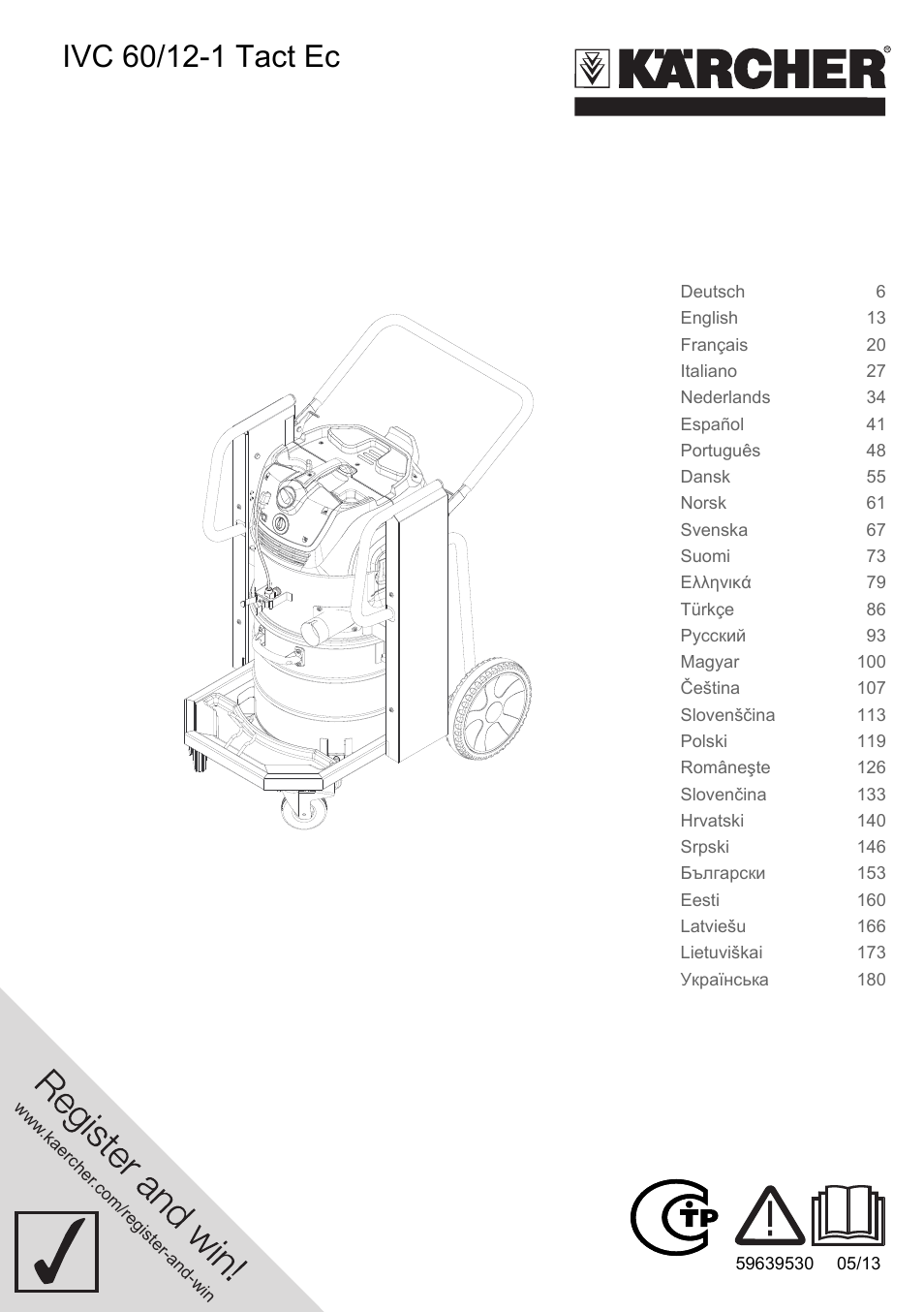 Karcher IVC 60-12-1 Tact EC User Manual | 188 pages
