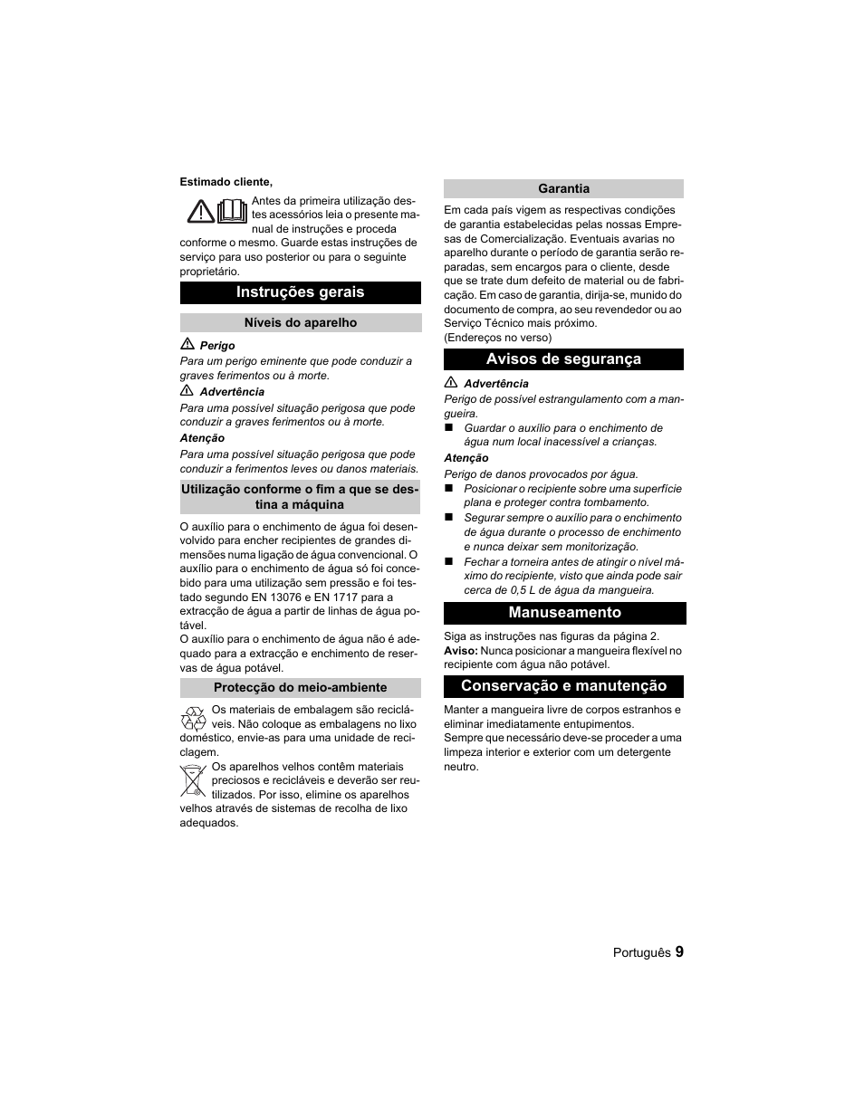 Instruções gerais | Karcher BD 40-25 C Ep EU User Manual | Page 9 / 32