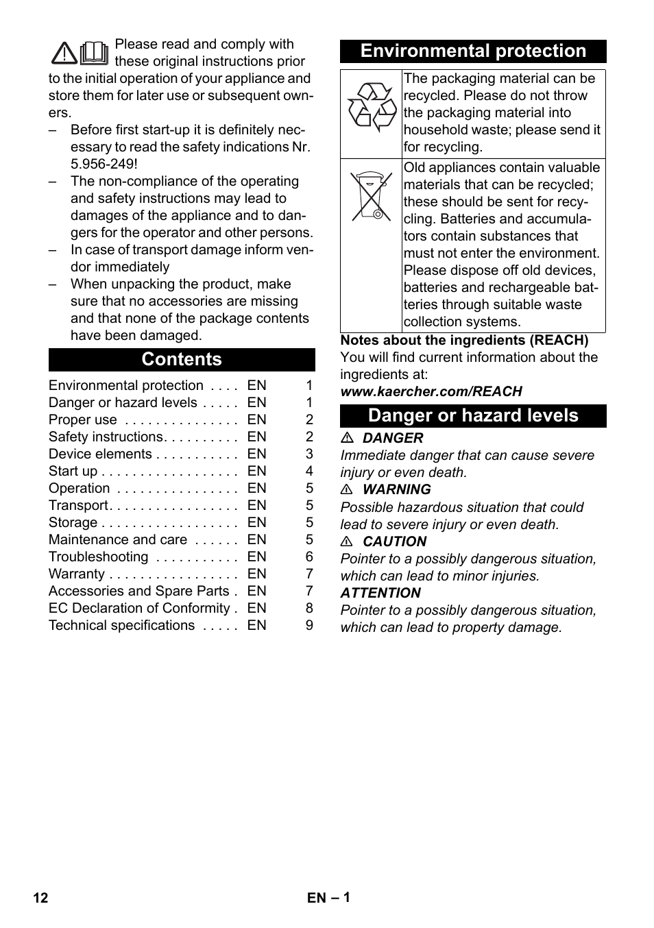 Karcher BV 5-1 Bp User Manual | Page 12 / 248