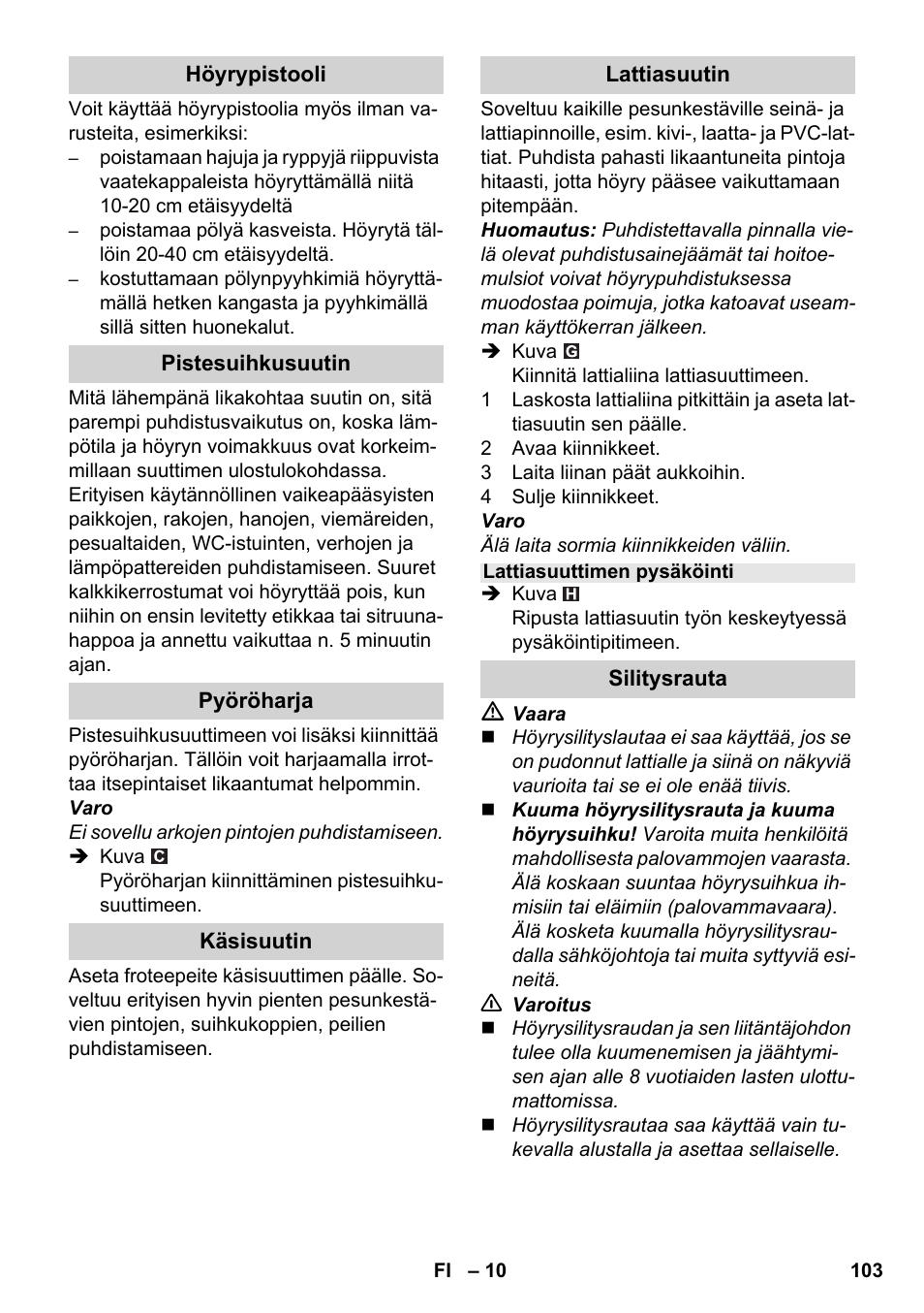 Karcher SC 1-030 B User Manual | Page 103 / 278