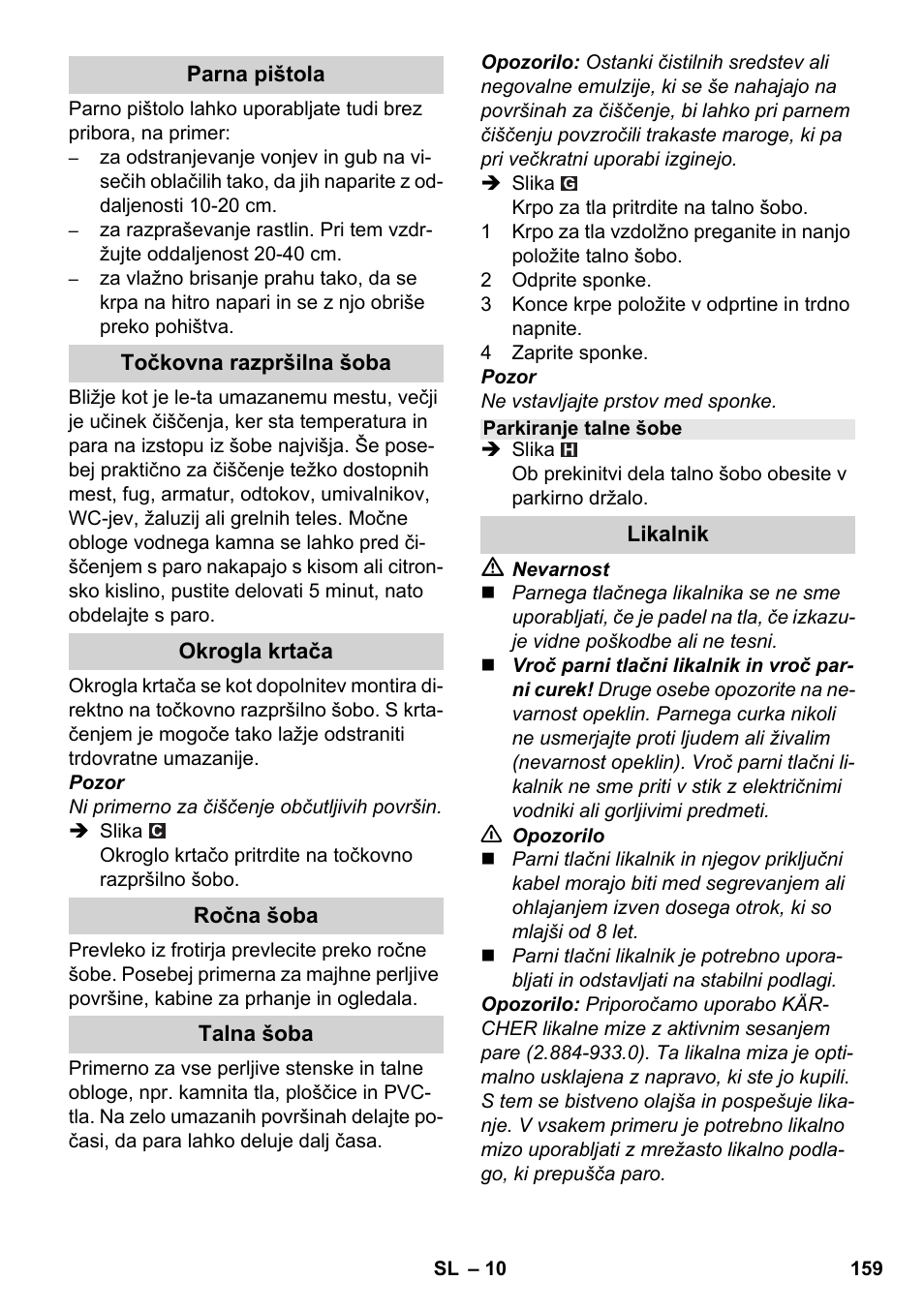 Karcher SC 1-030 B User Manual | Page 159 / 278