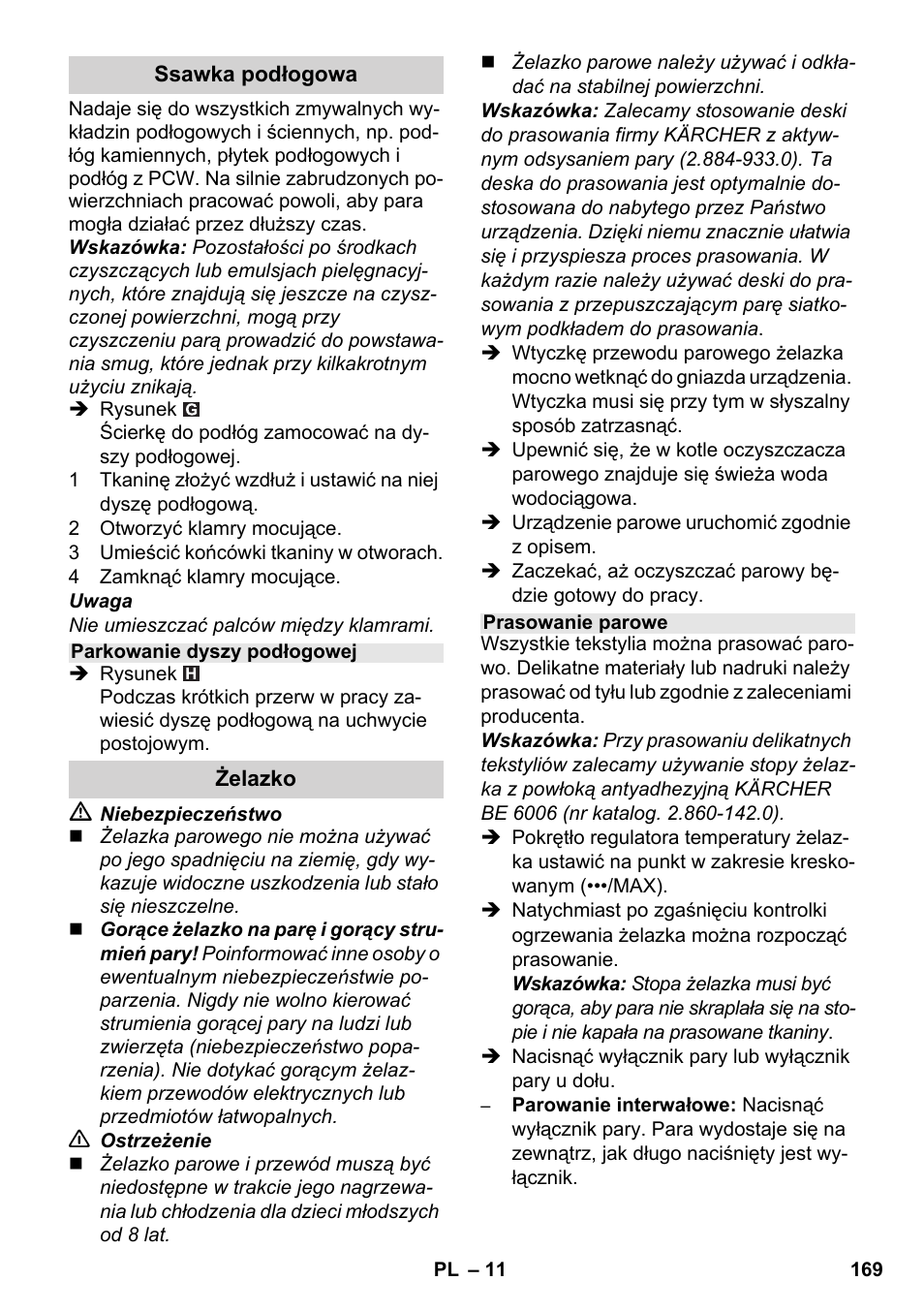Karcher SC 1-030 B User Manual | Page 169 / 278