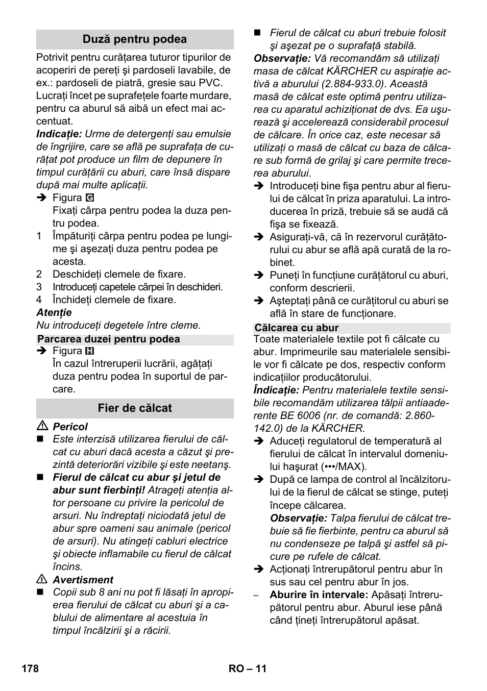 Karcher SC 1-030 B User Manual | Page 178 / 278