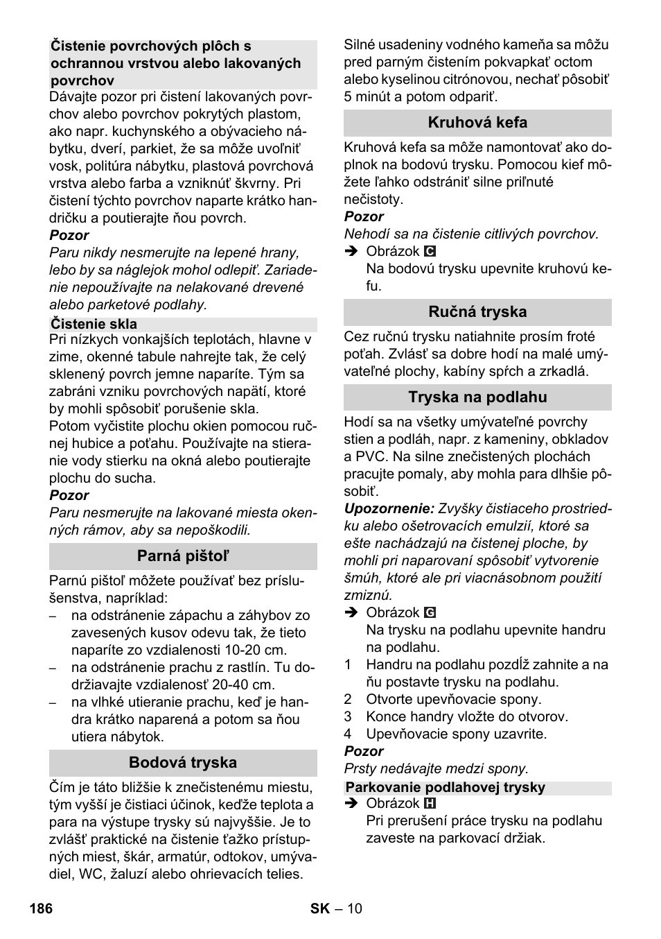 Karcher SC 1-030 B User Manual | Page 186 / 278