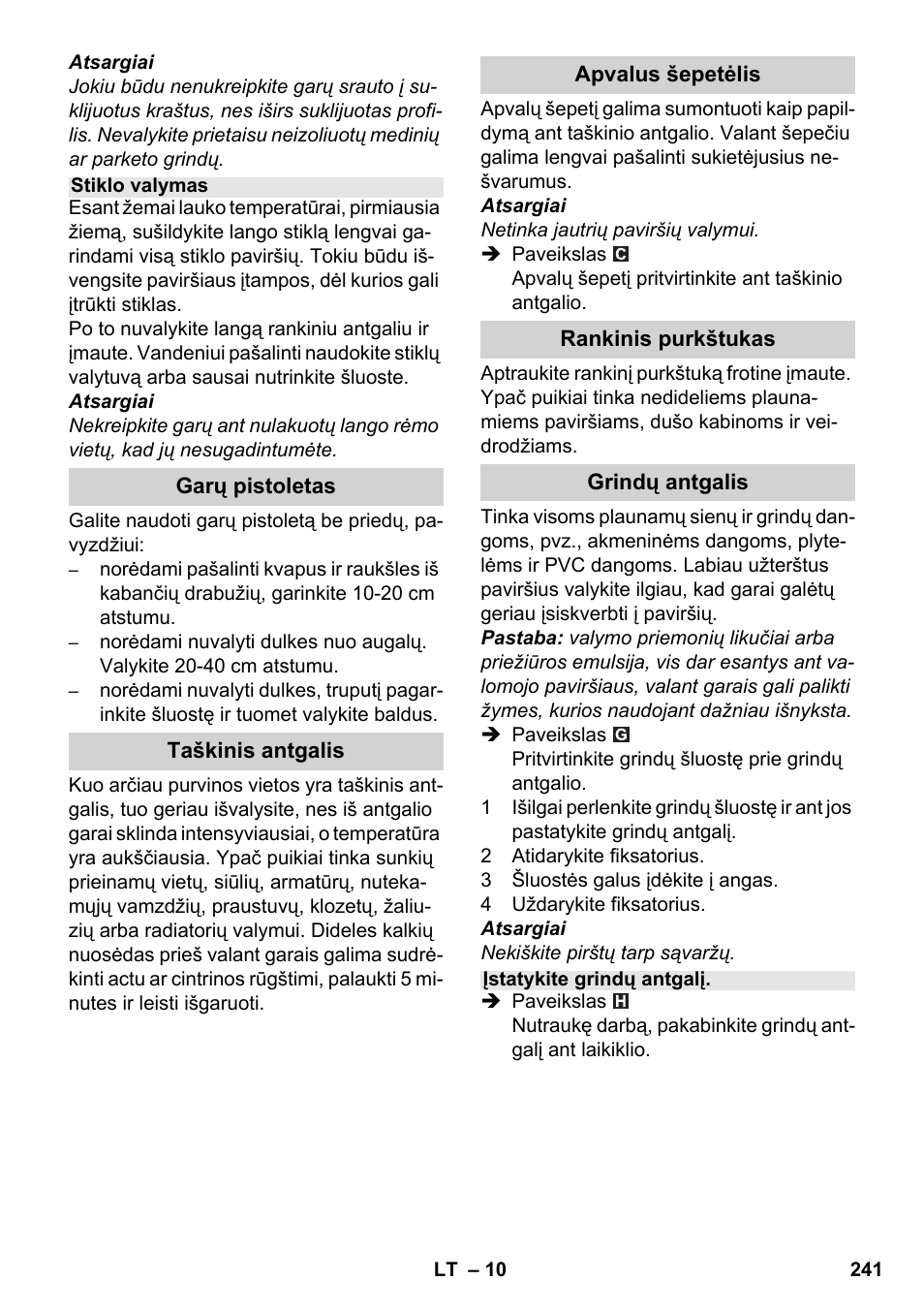 Karcher SC 1-030 B User Manual | Page 241 / 278