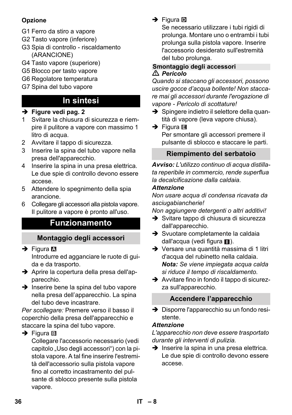 Karcher SC 1-030 B User Manual | Page 36 / 278