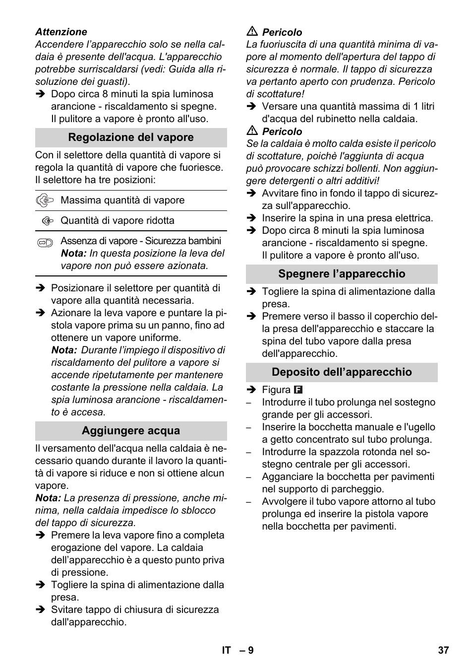 Karcher SC 1-030 B User Manual | Page 37 / 278