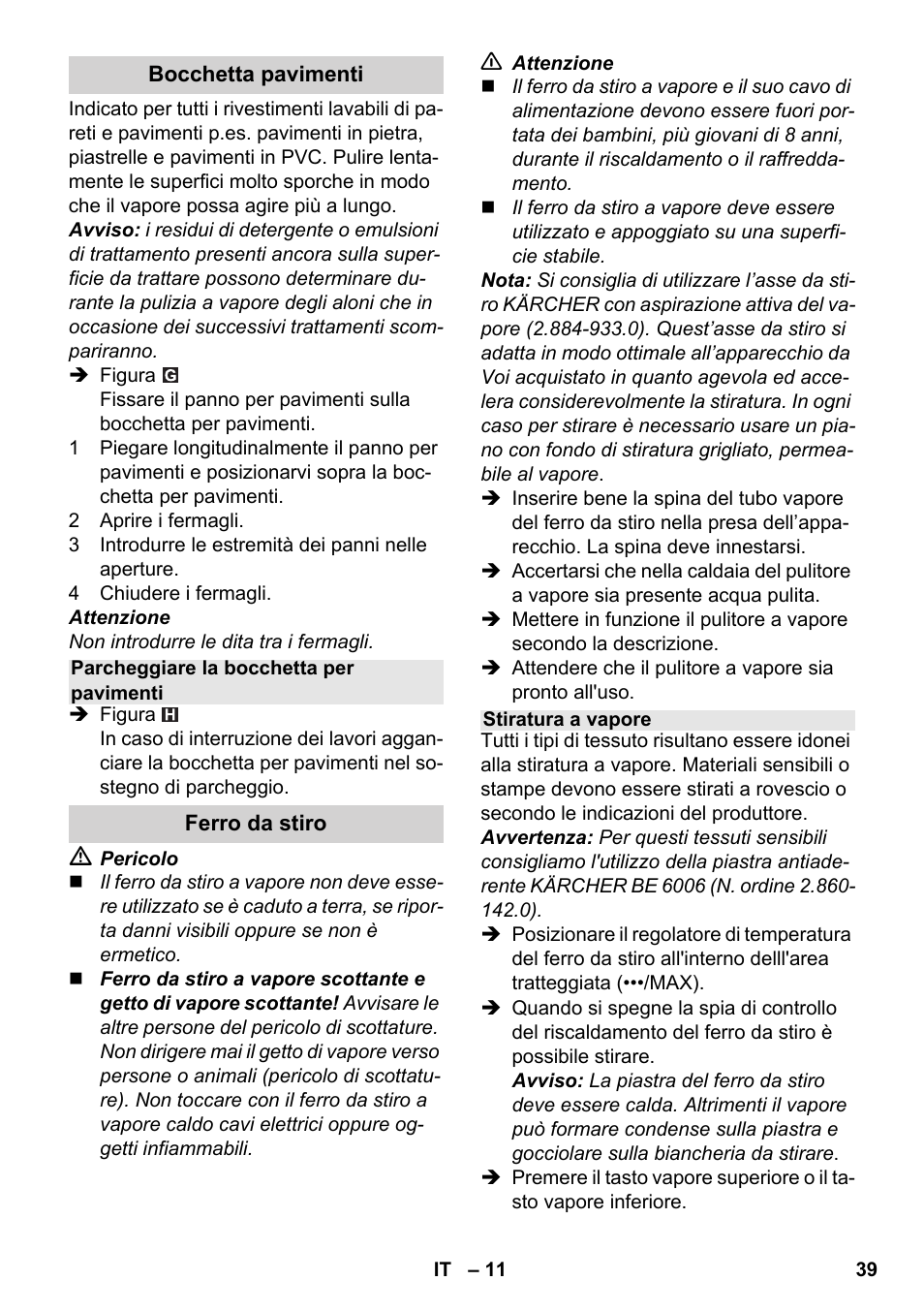Karcher SC 1-030 B User Manual | Page 39 / 278