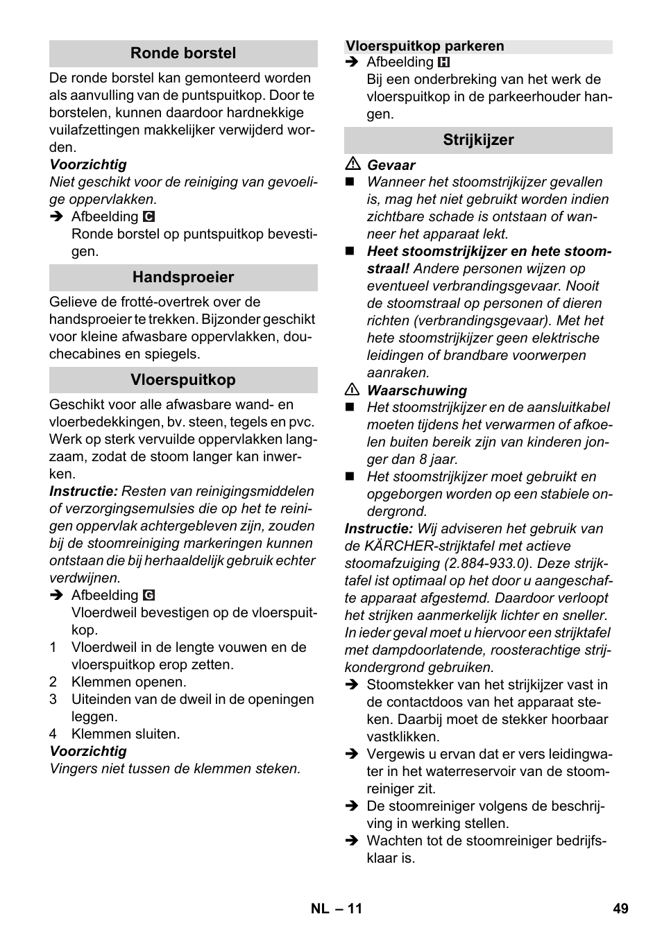 Karcher SC 1-030 B User Manual | Page 49 / 278