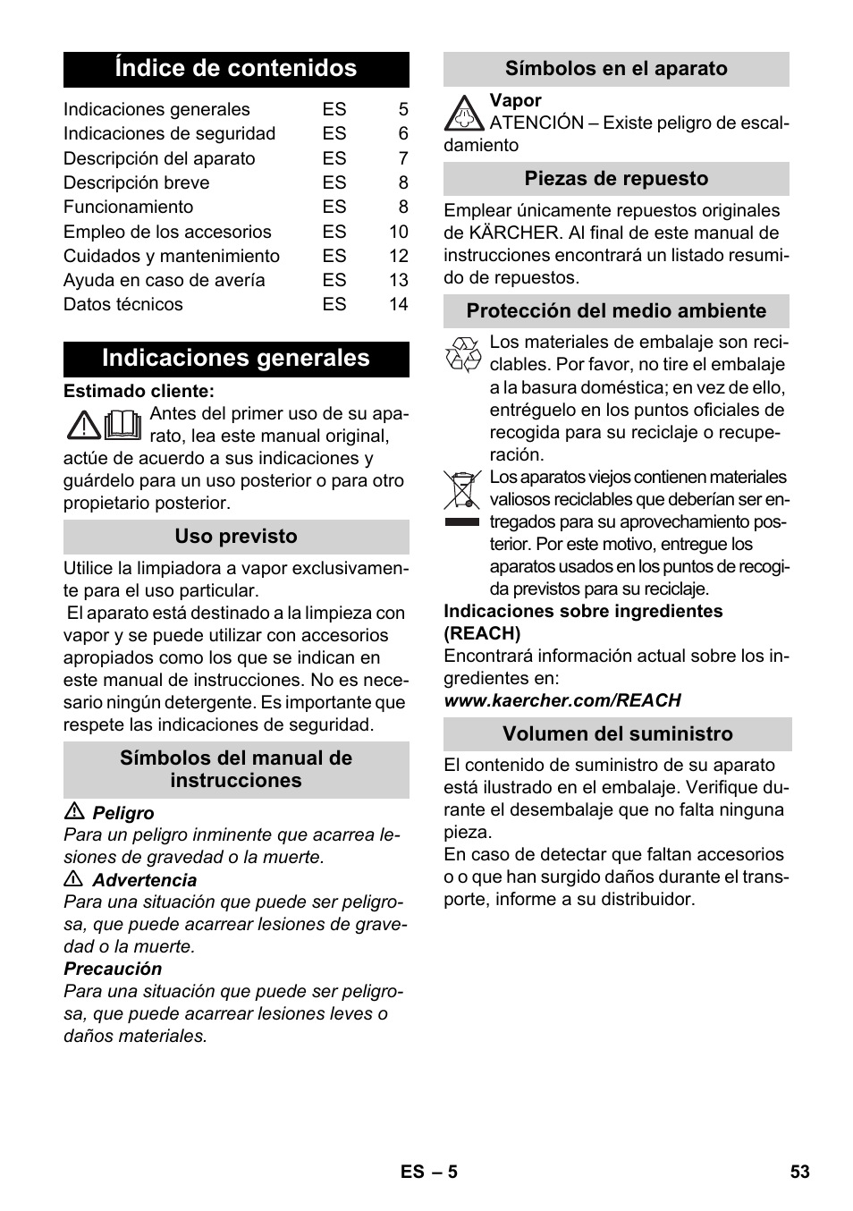 Karcher SC 1-030 B User Manual | Page 53 / 278