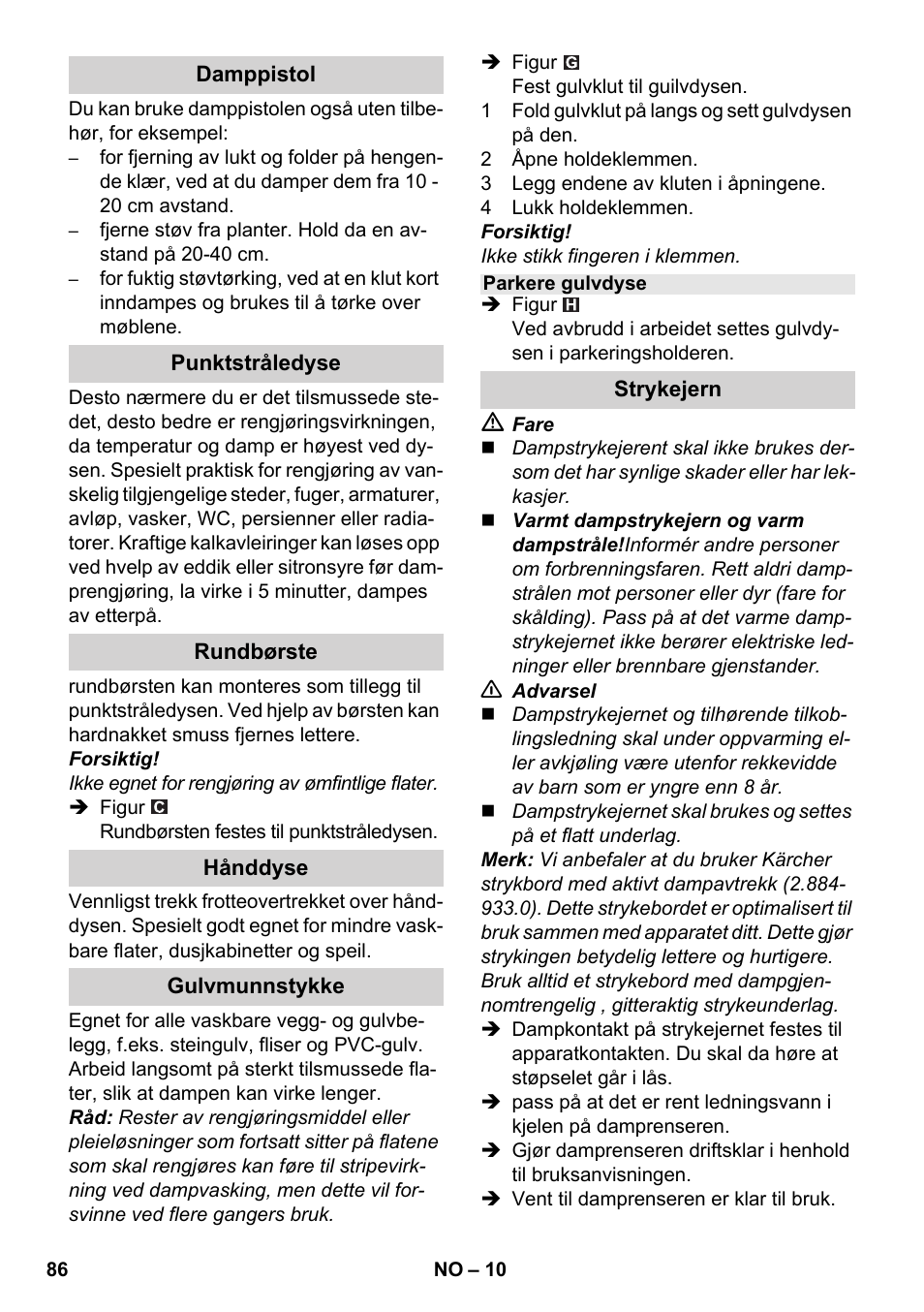 Karcher SC 1-030 B User Manual | Page 86 / 278