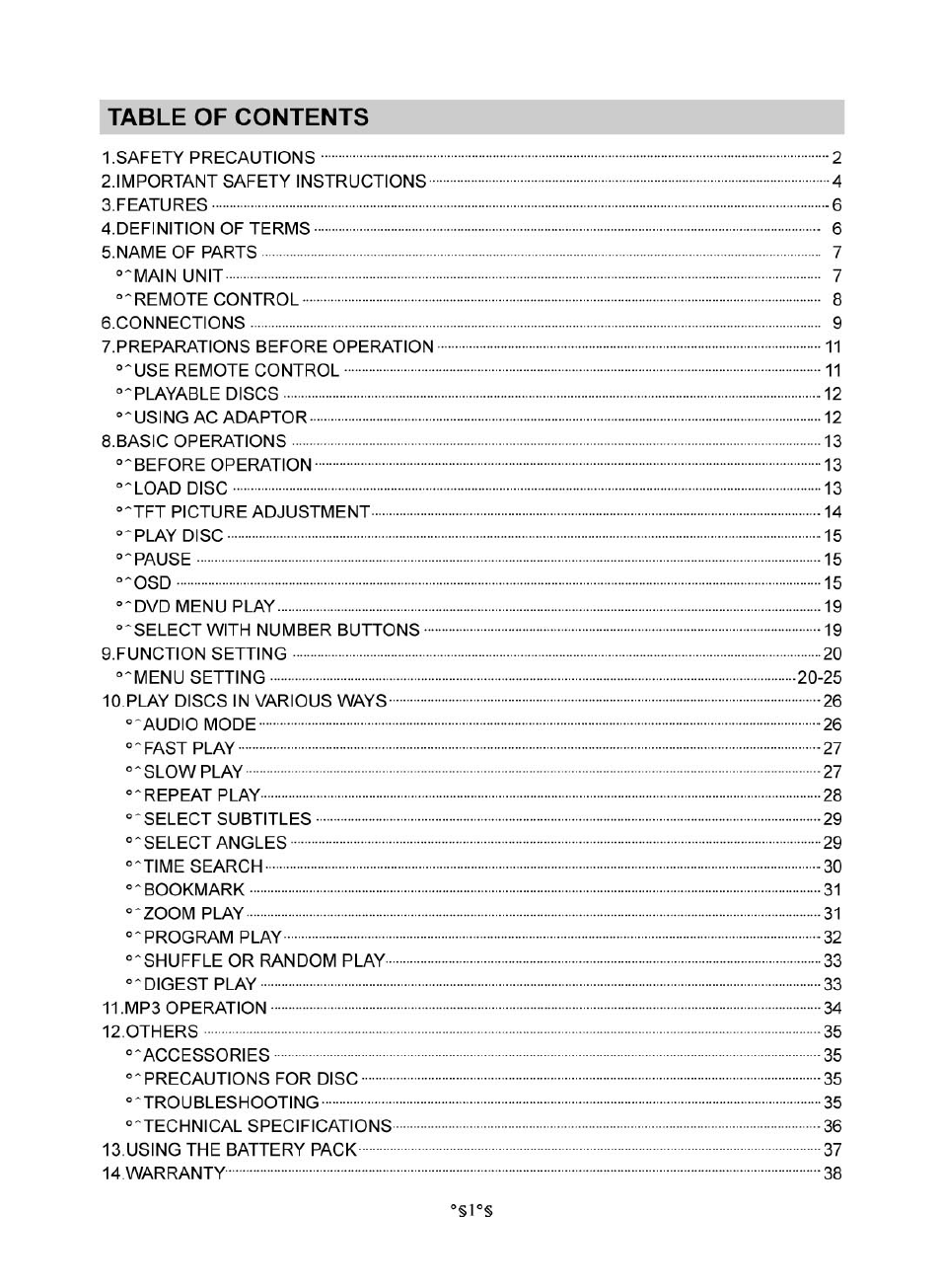 Audiovox D1830 User Manual | Page 2 / 39