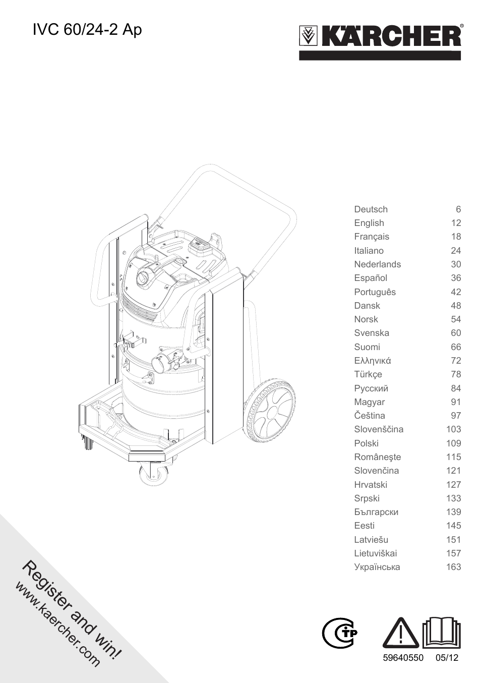 Karcher IVC 60-24-2 Ap User Manual | 172 pages